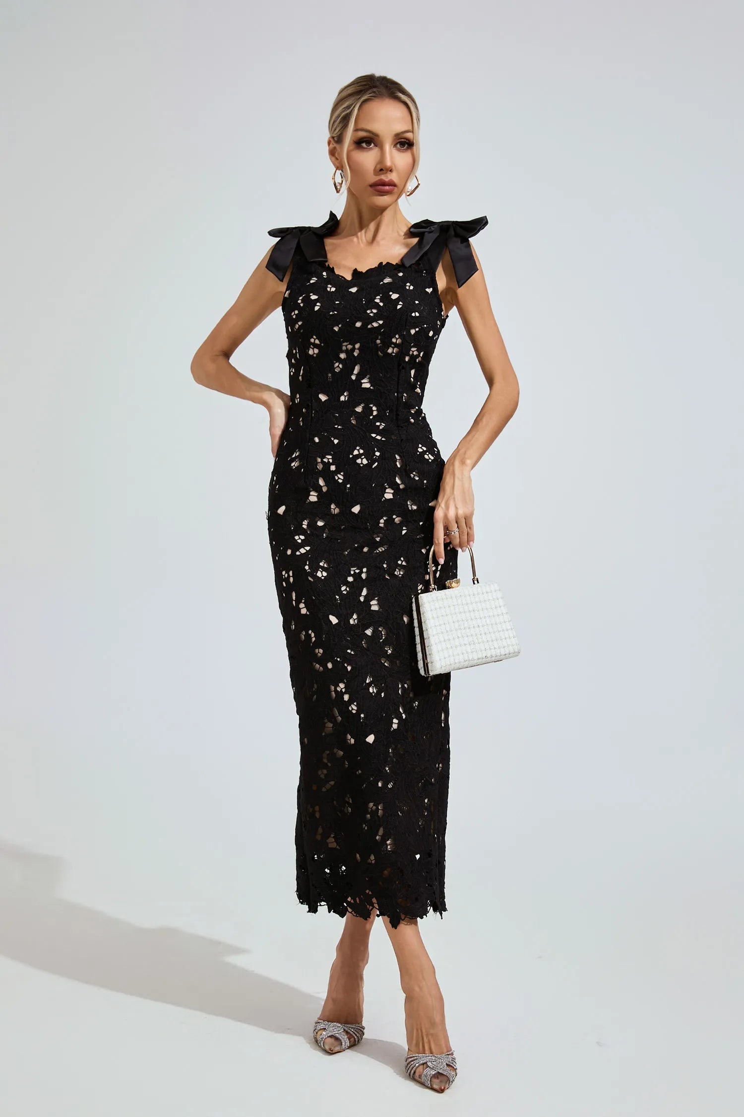 Rafaela Ture Black Corset Maxi Dress