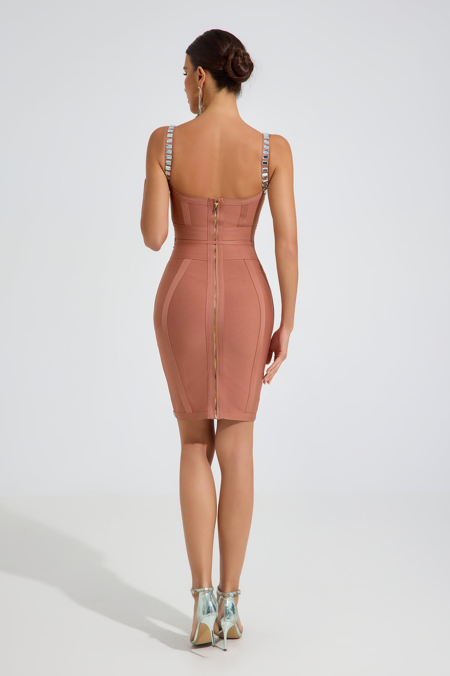 Westlyn Crystal Contour Bodycon Mini Dress
