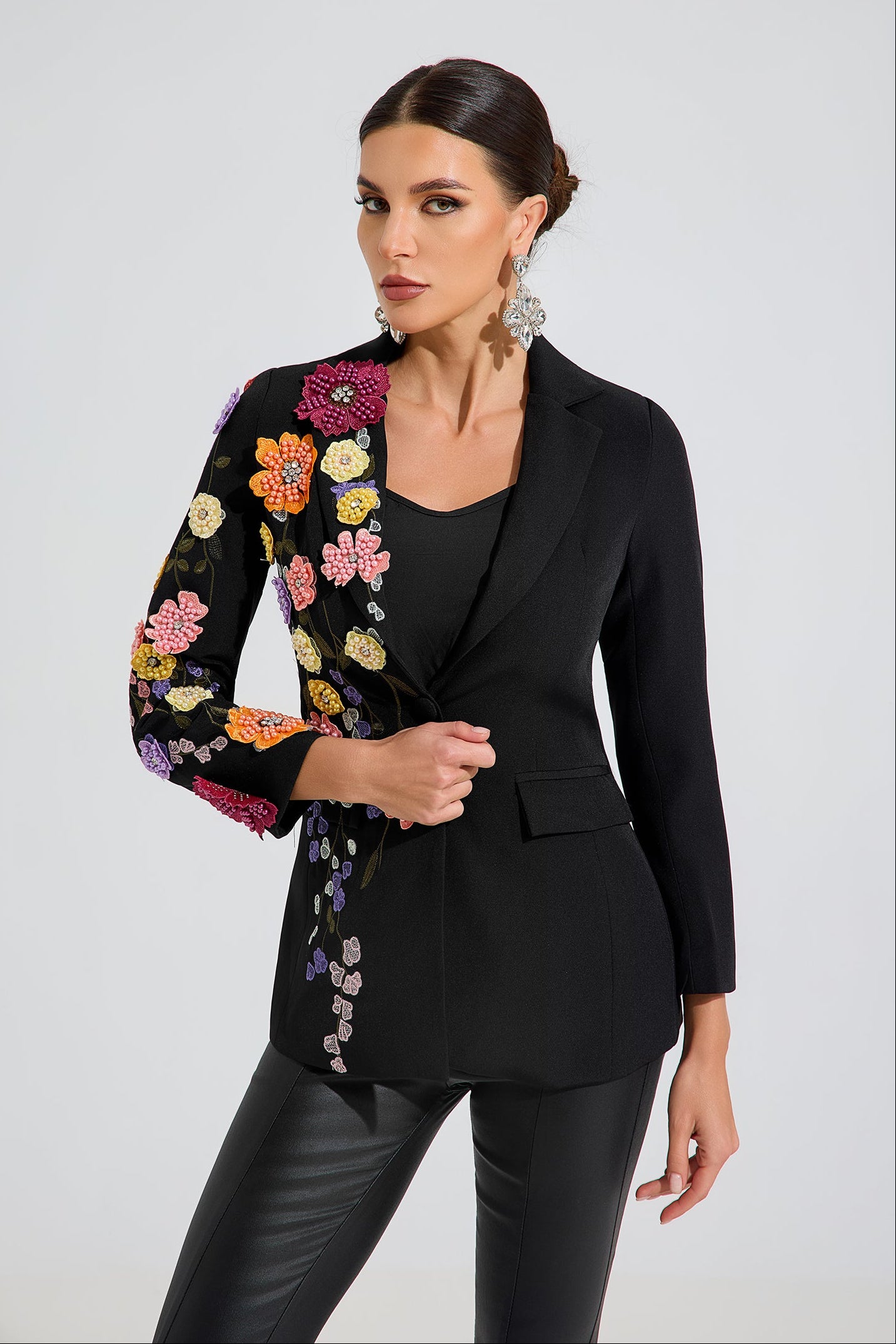 Virel Bloom Embellished Blazer