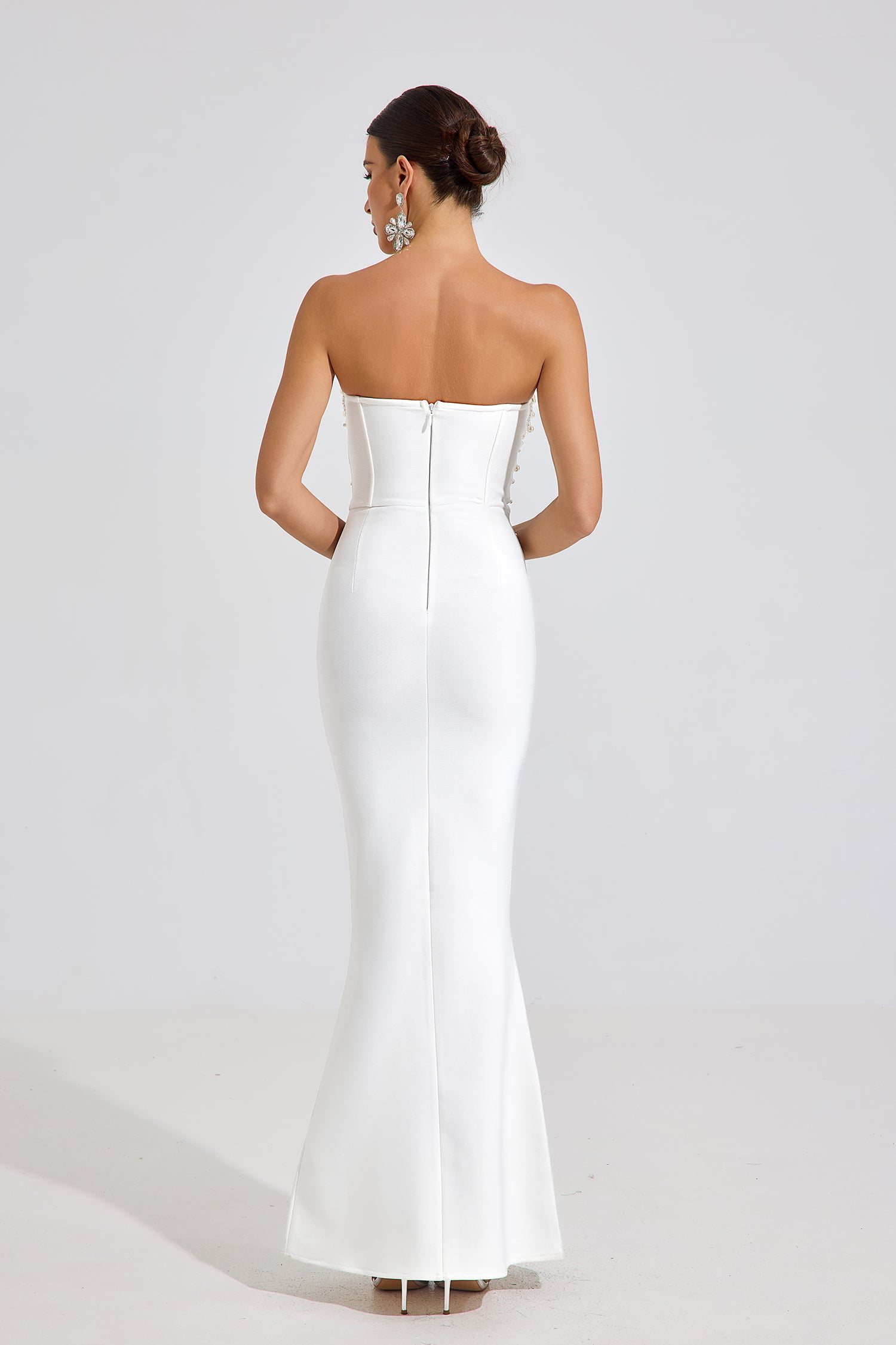Ashcroft Pearl Radiance Strapless Maxi Dress