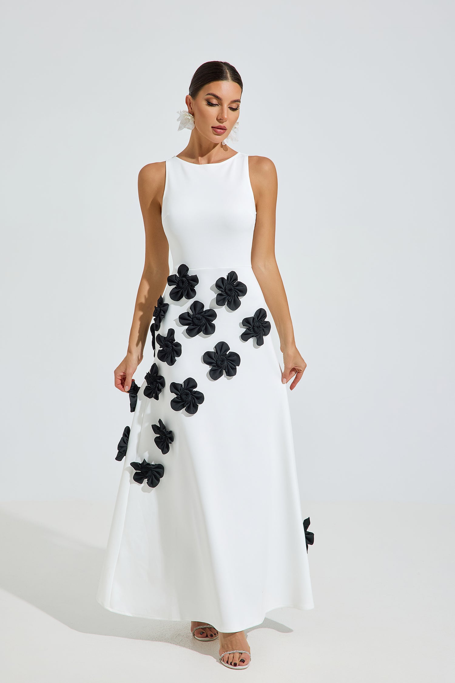 Tilly Noir Blossom Maxi Dress