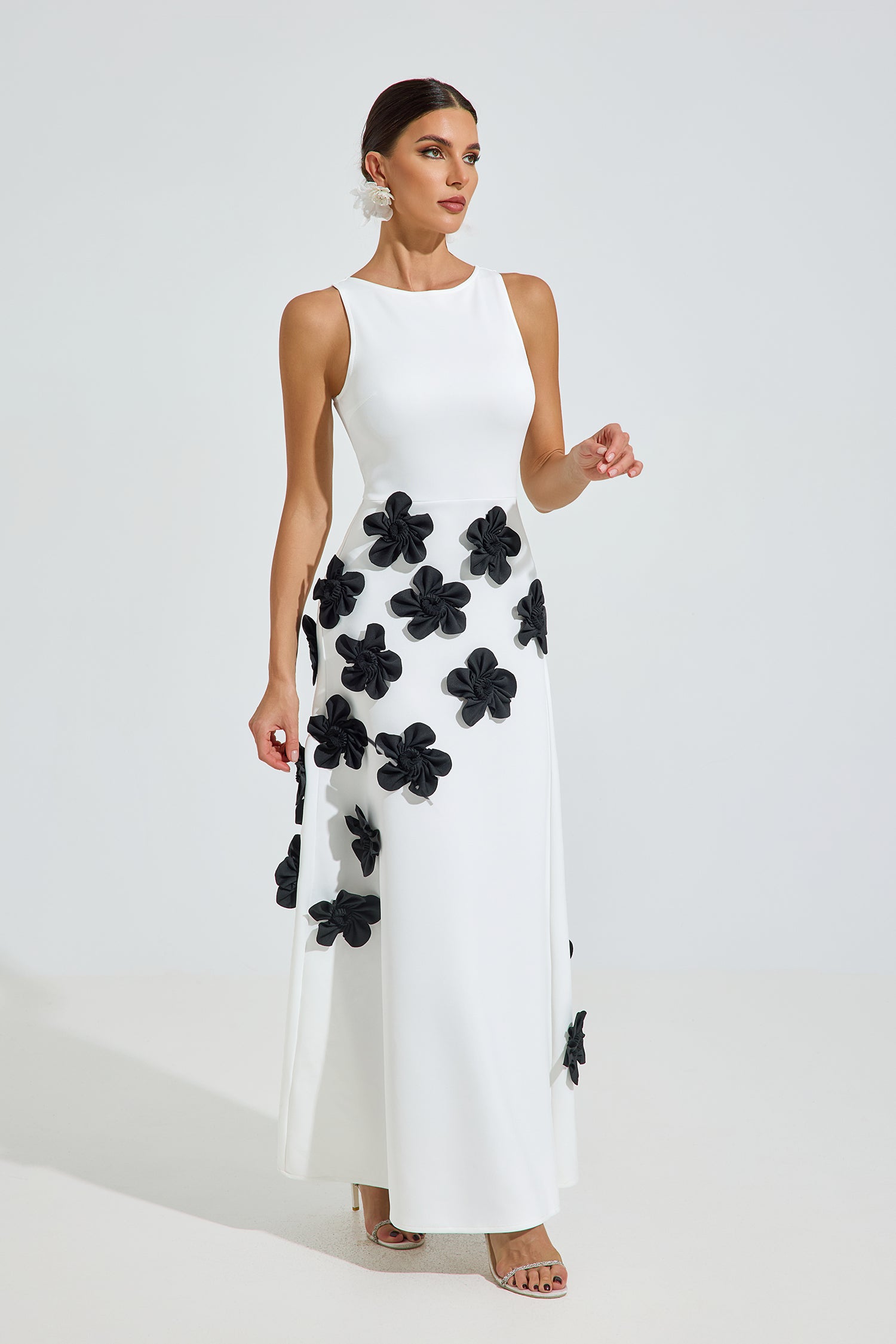 Tilly Noir Blossom Maxi Dress