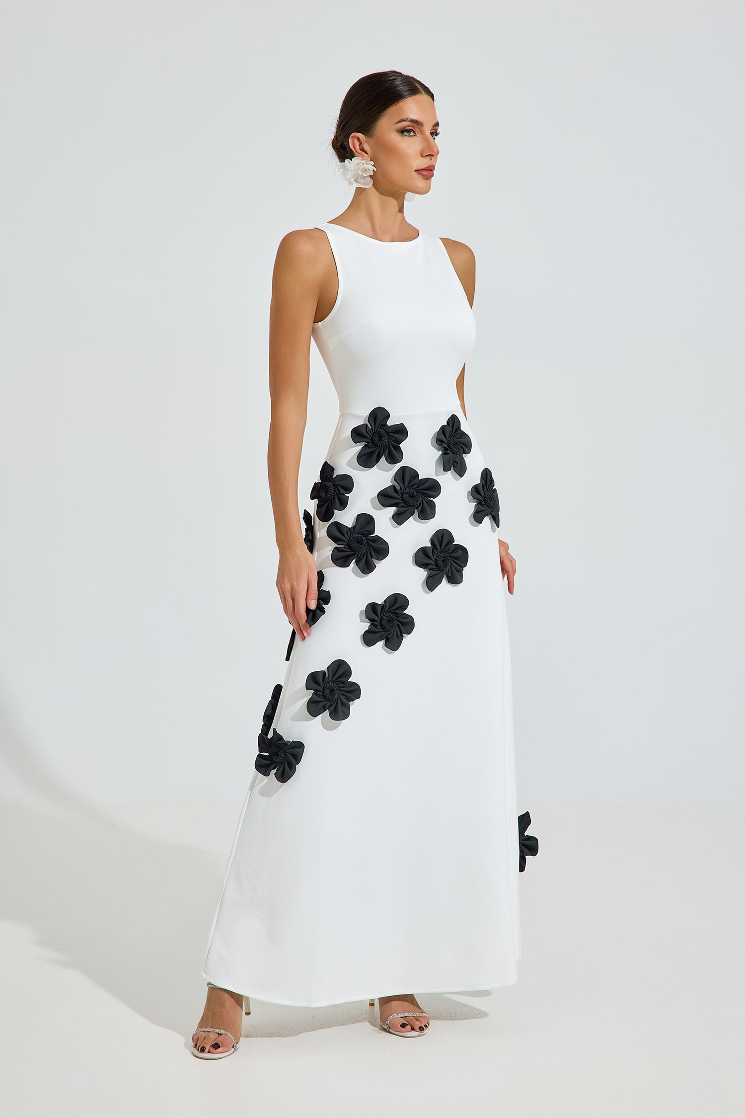 Tilly Noir Blossom Maxi Dress