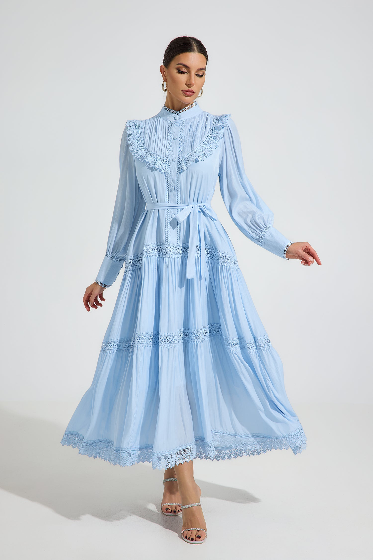 Hadwyn Sky Ruffle Maxi Dress