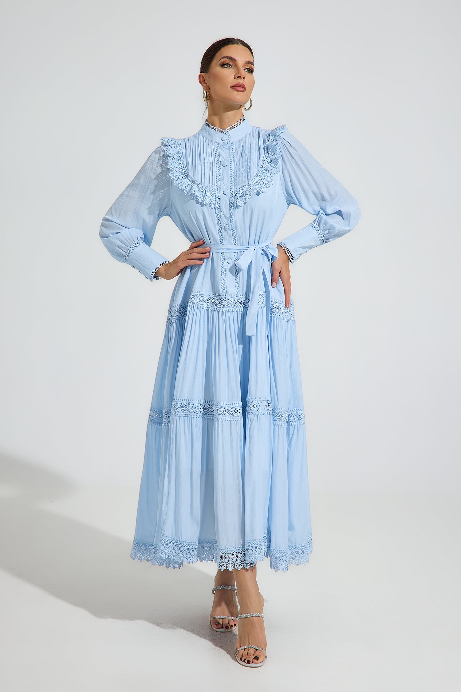 Hadwyn Sky Ruffle Maxi Dress
