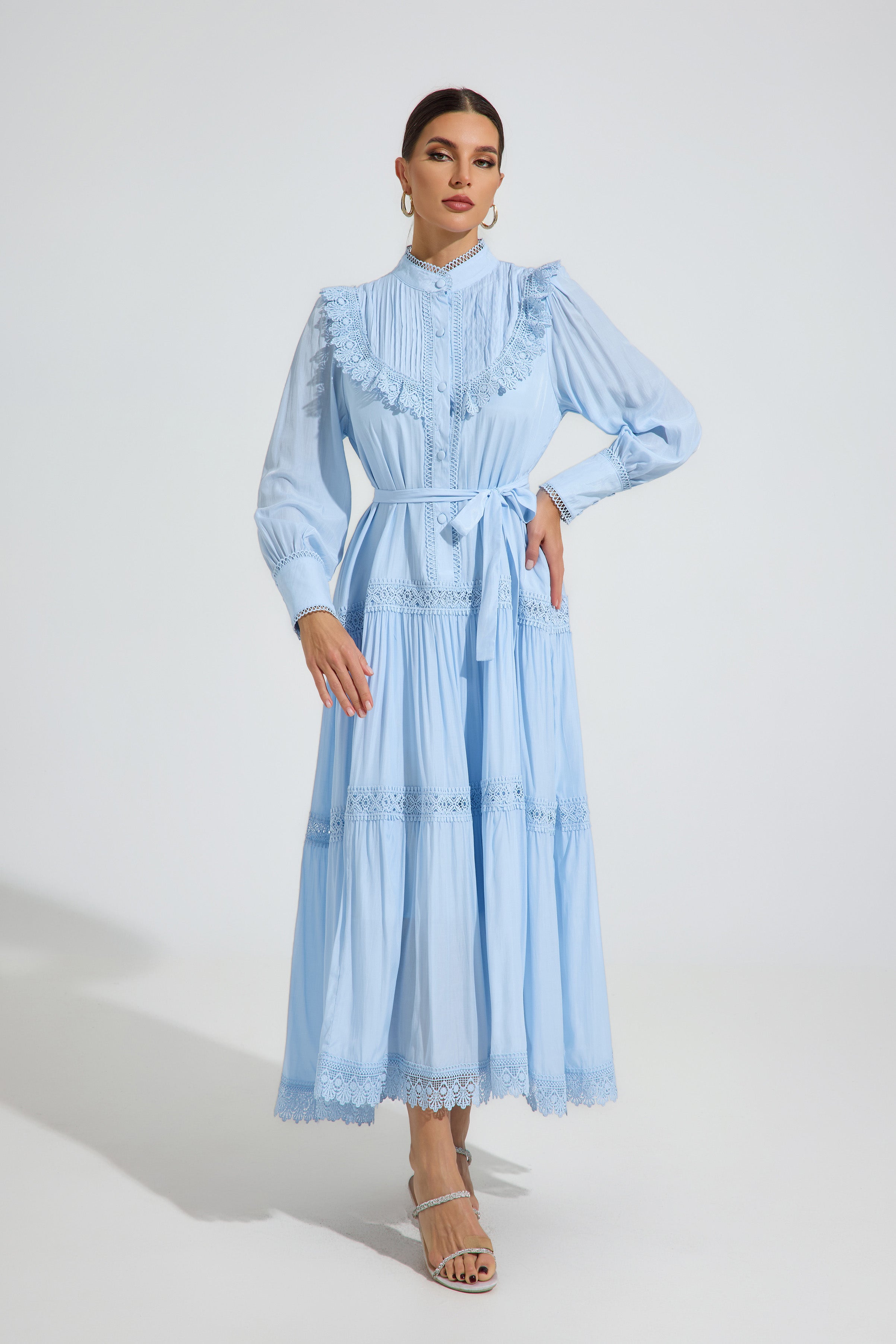 Hadwyn Sky Ruffle Maxi Dress