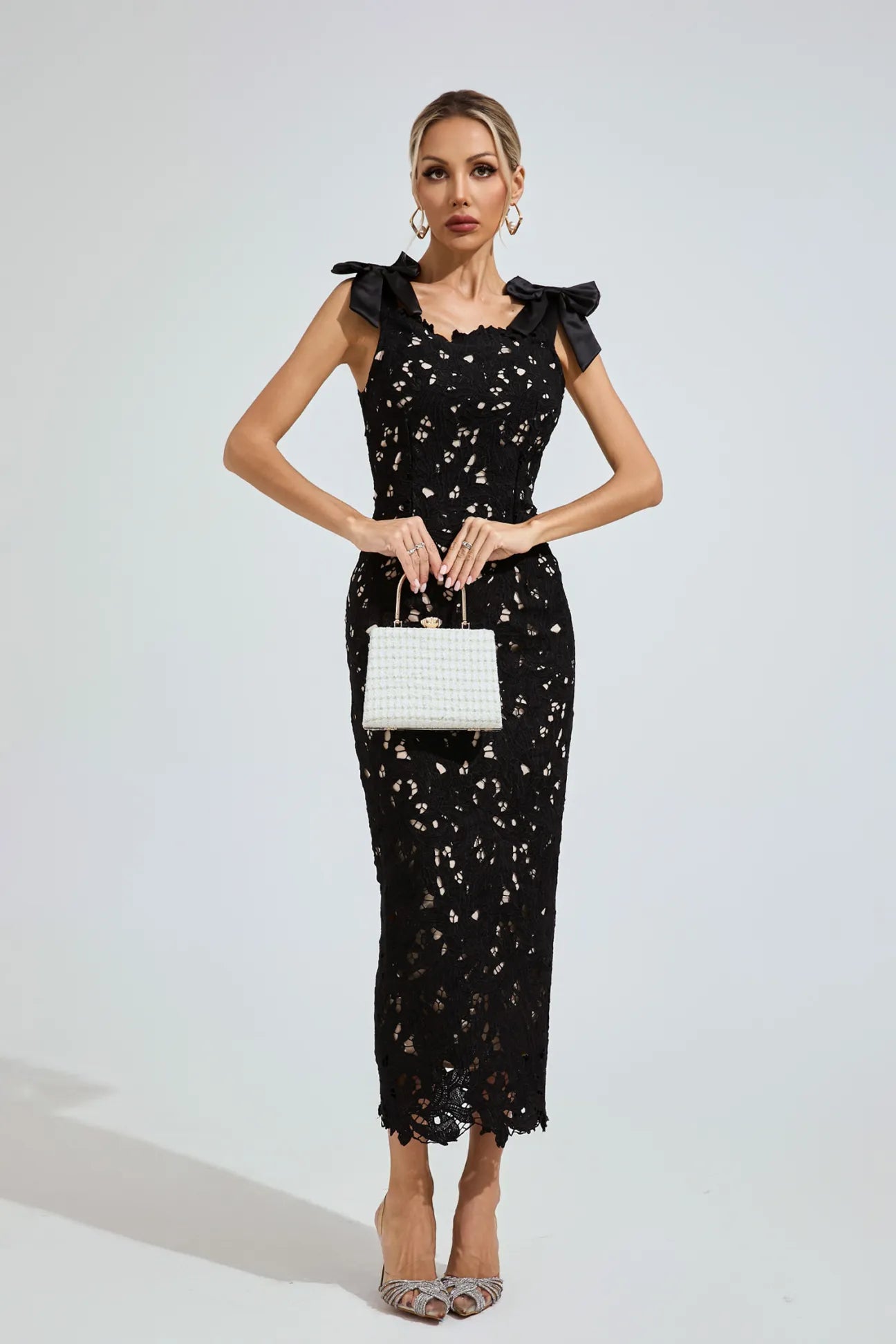 Rafaela Ture Black Corset Maxi Dress