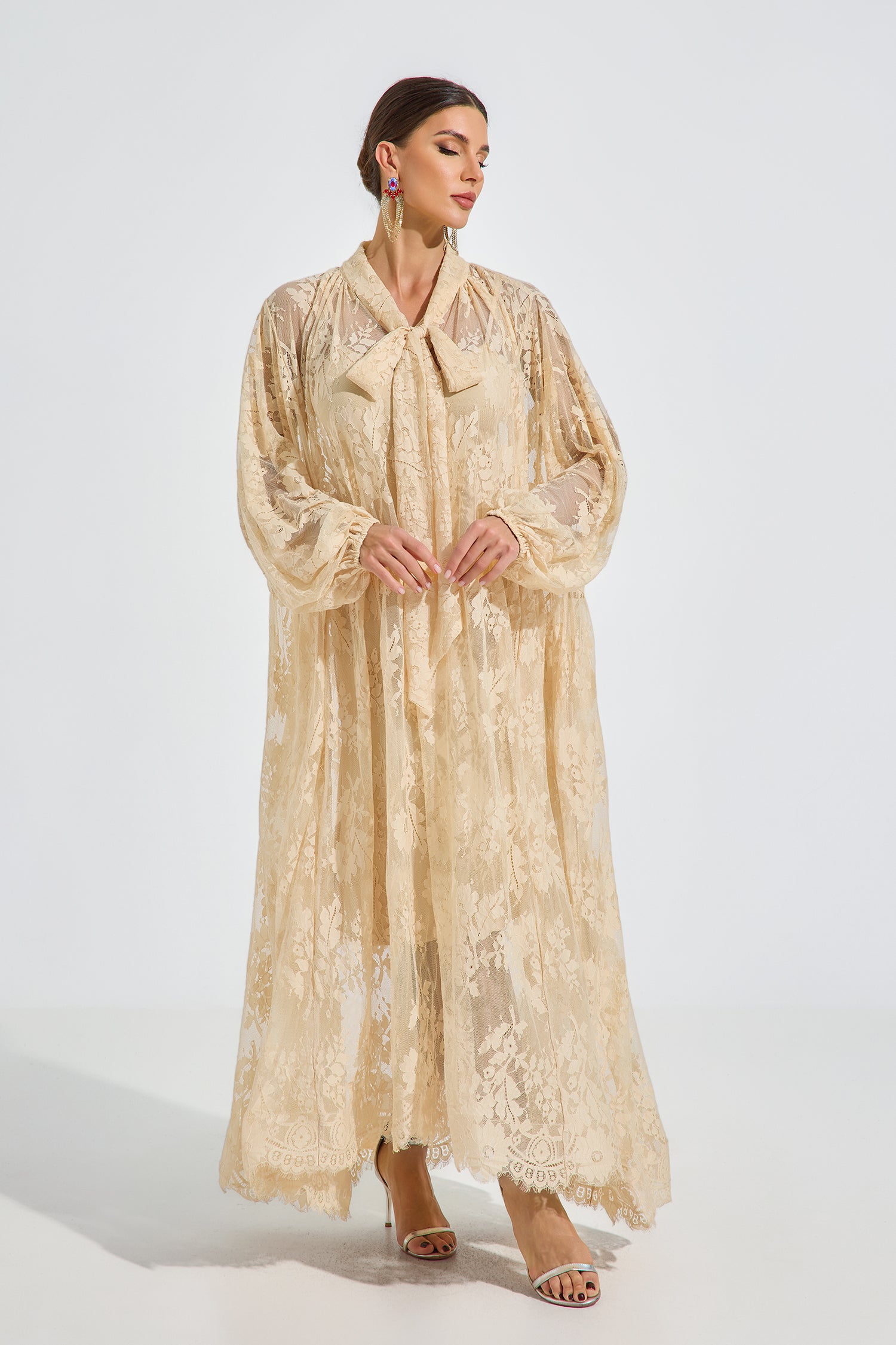Chanelle Vintage Lace Maxi Dress