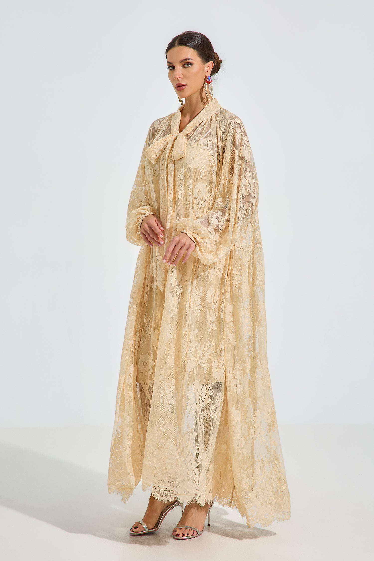 Chanelle Vintage Lace Maxi Dress