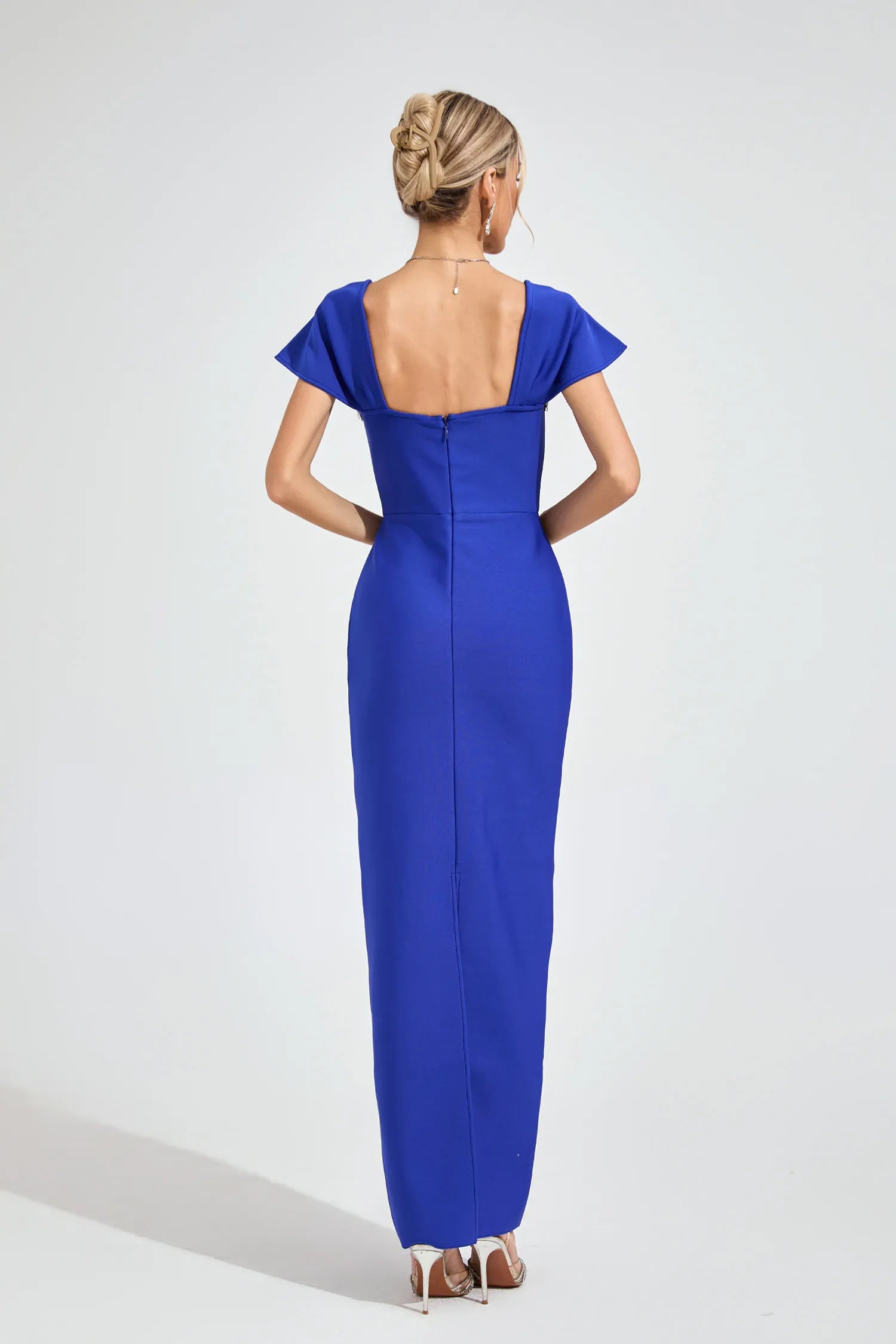 Lousia Blue Diamond Maxi Dress