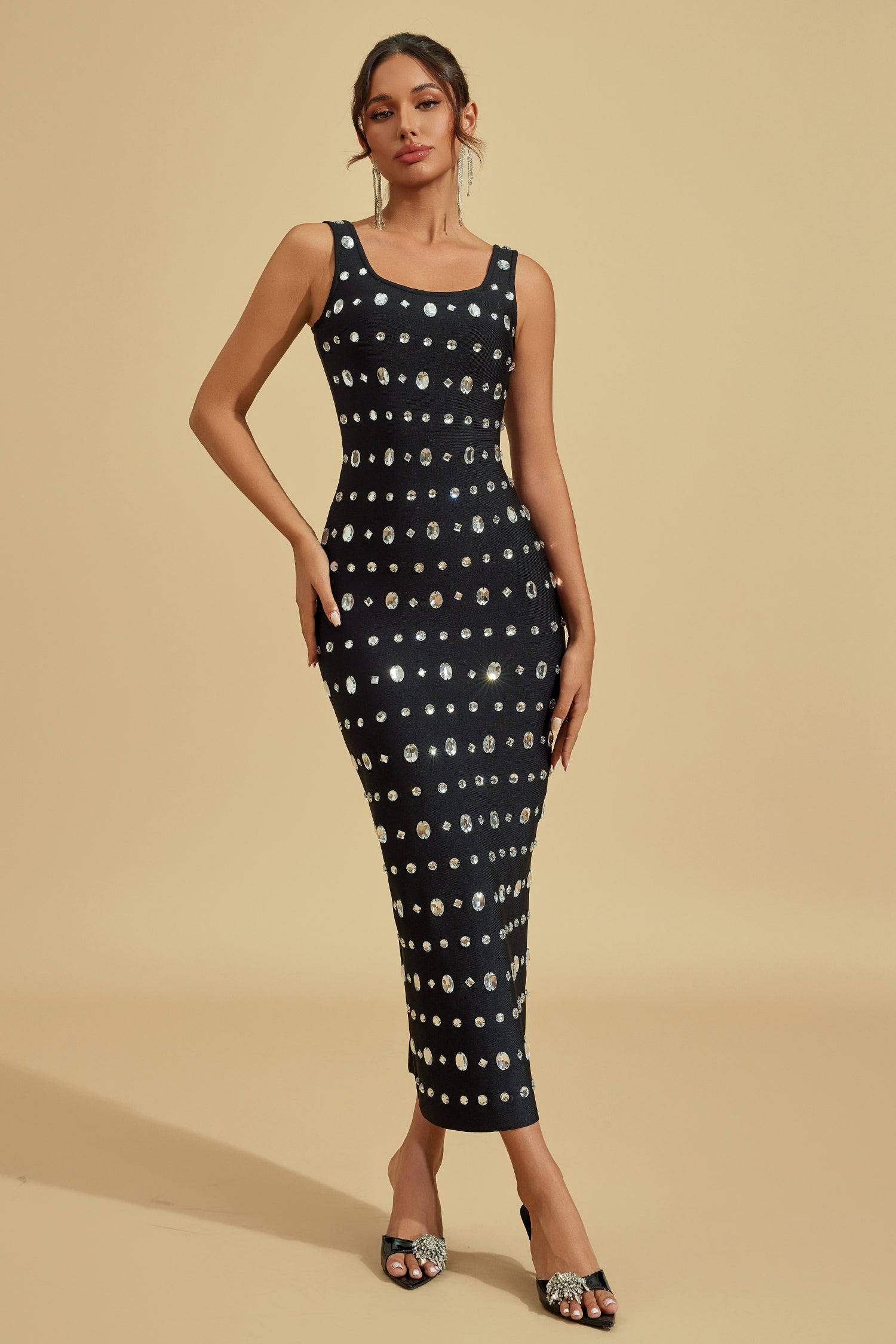 Martine Diamanté Embellished Maxi Dress