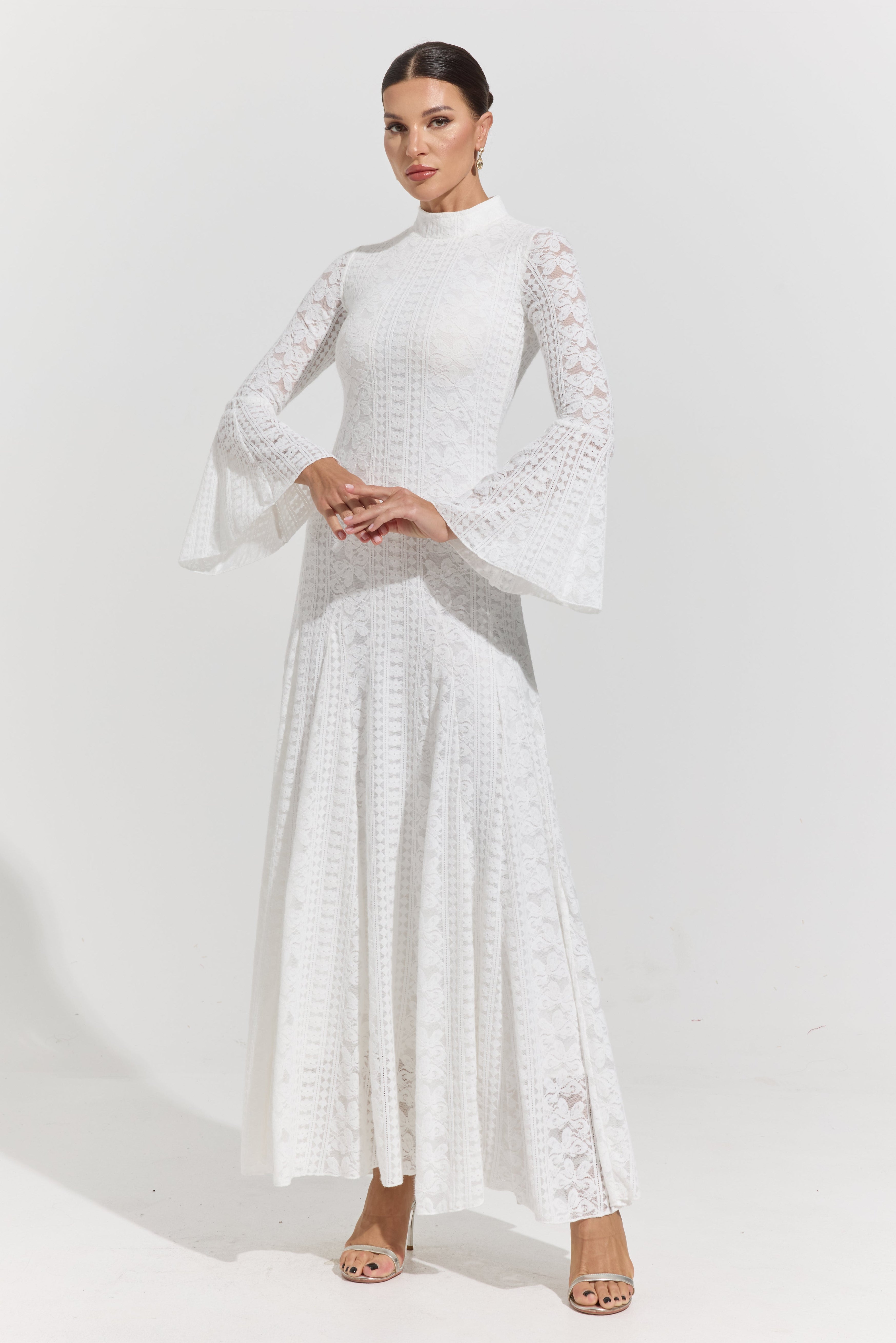 Delphine Blanc Lace Maxi Dress