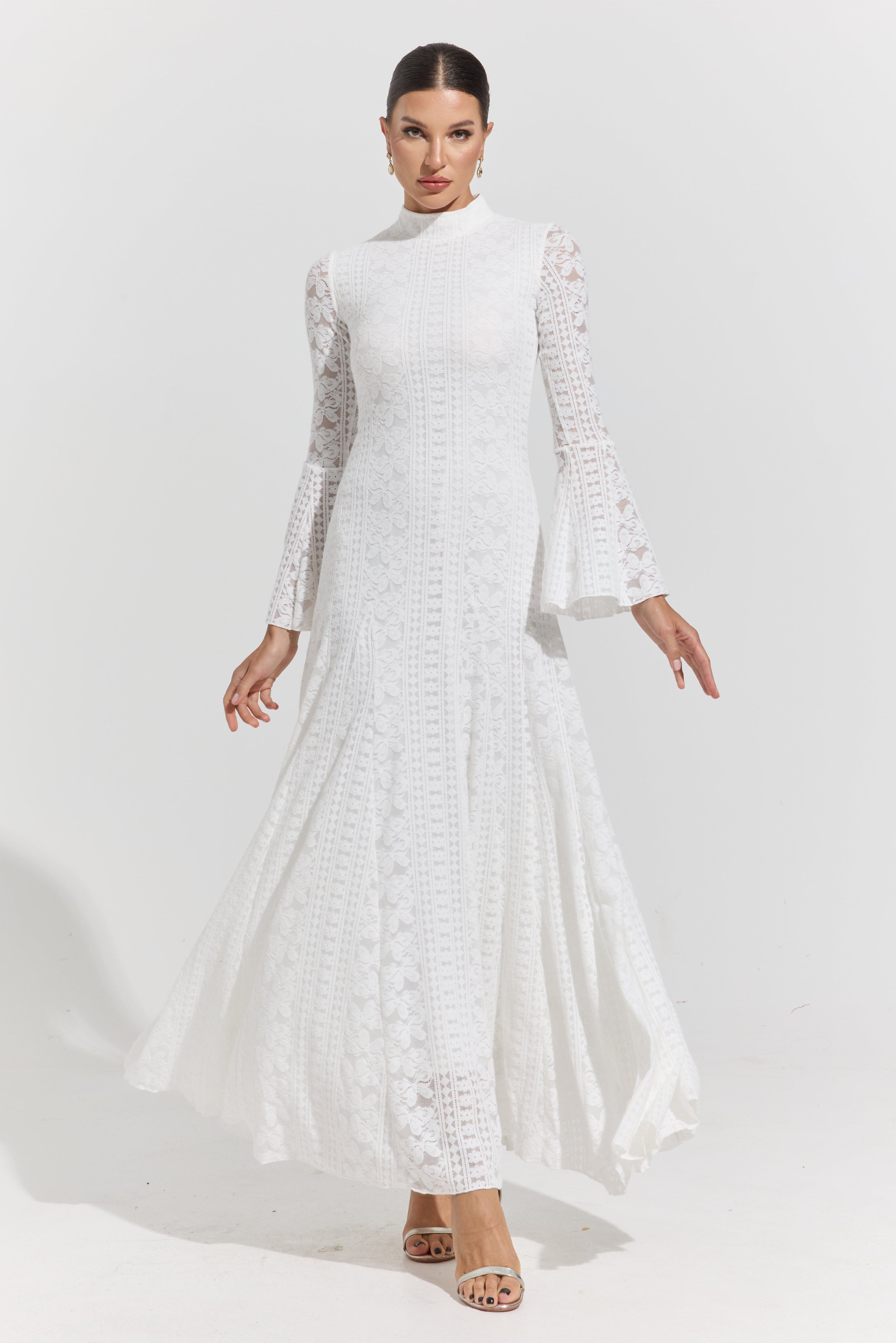 Delphine Blanc Lace Maxi Dress