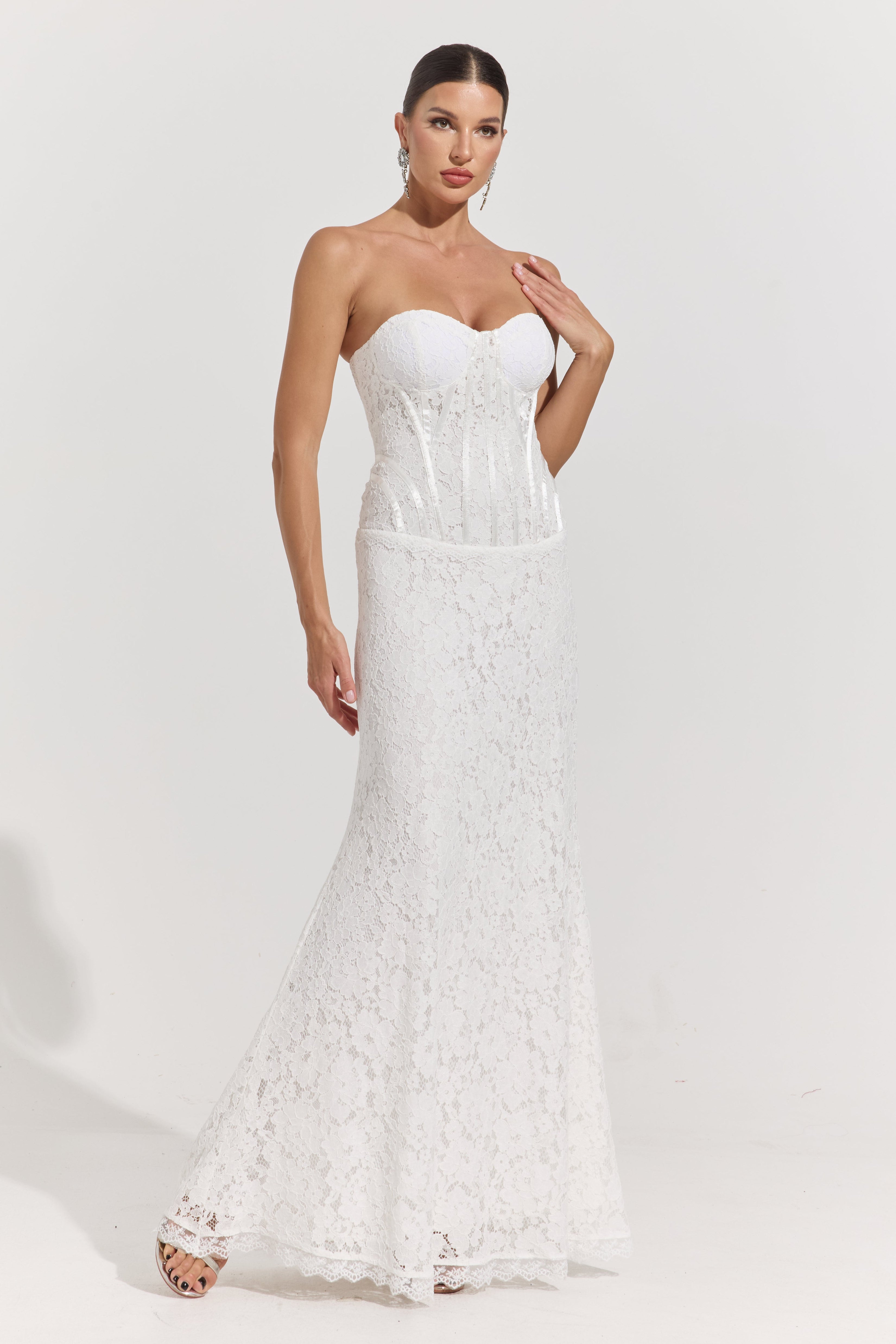 Alayna Lace Corset Bridal Maxi Dress