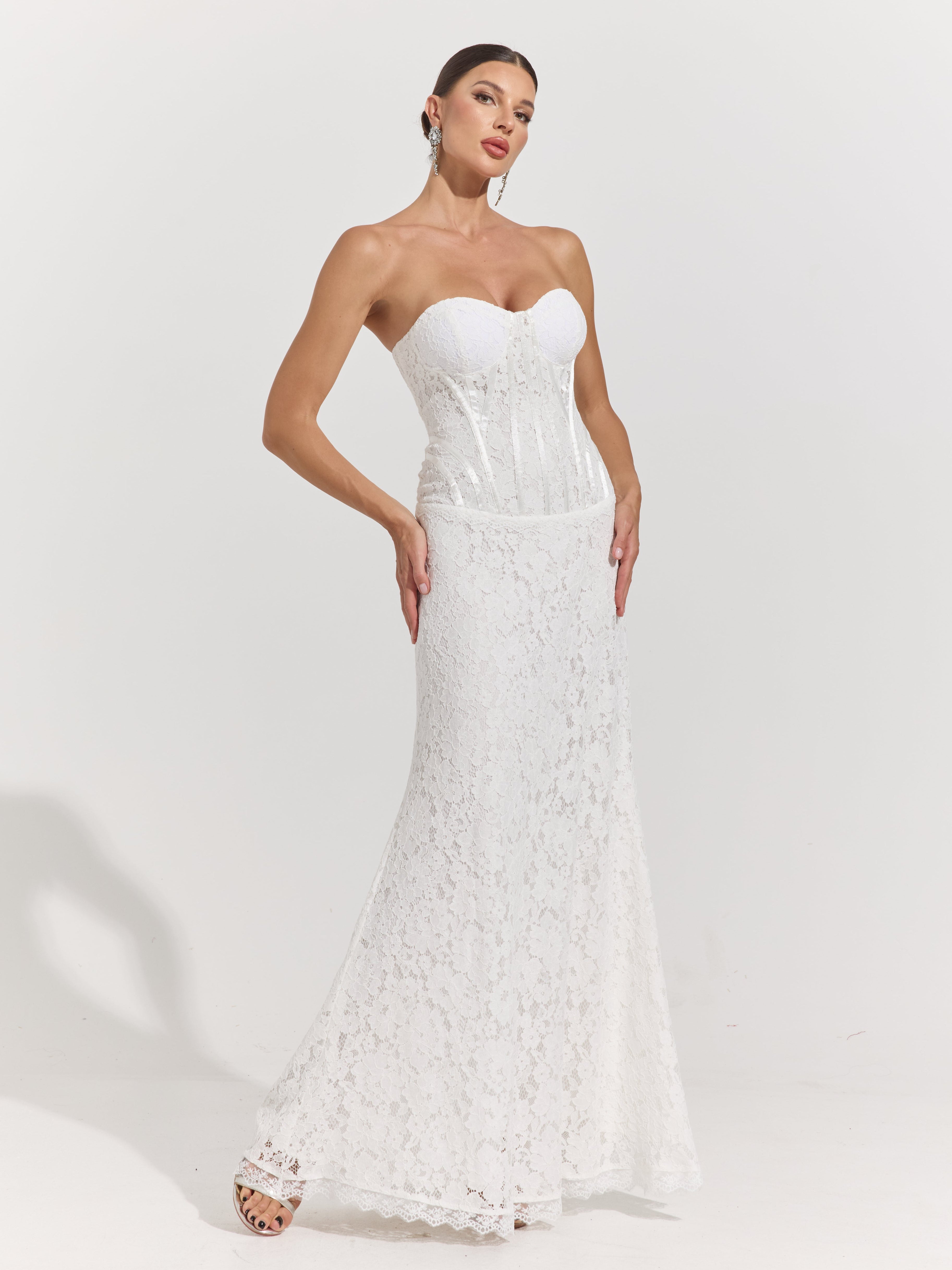 Alayna Lace Corset Bridal Maxi Dress