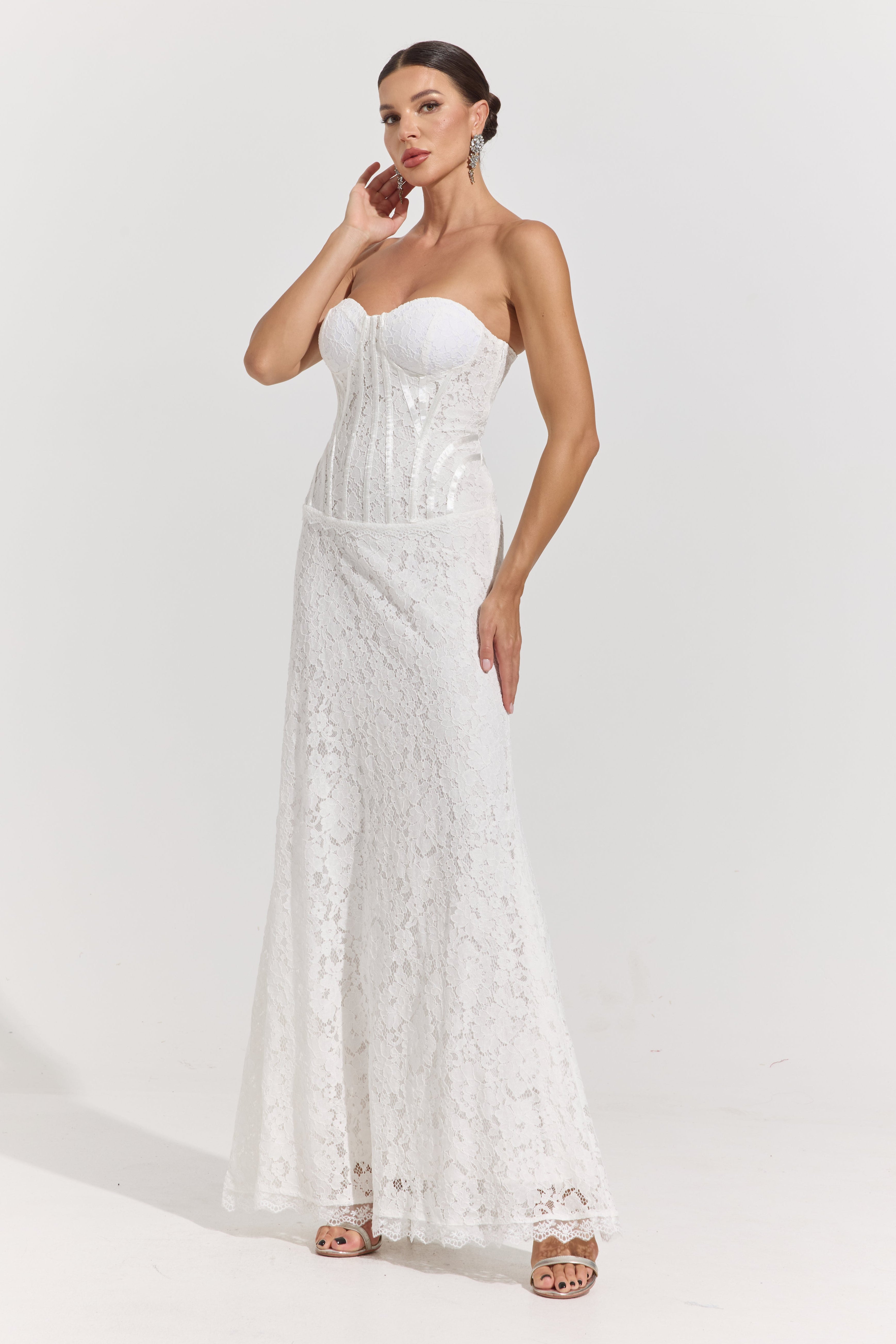 Alayna Lace Corset Bridal Maxi Dress