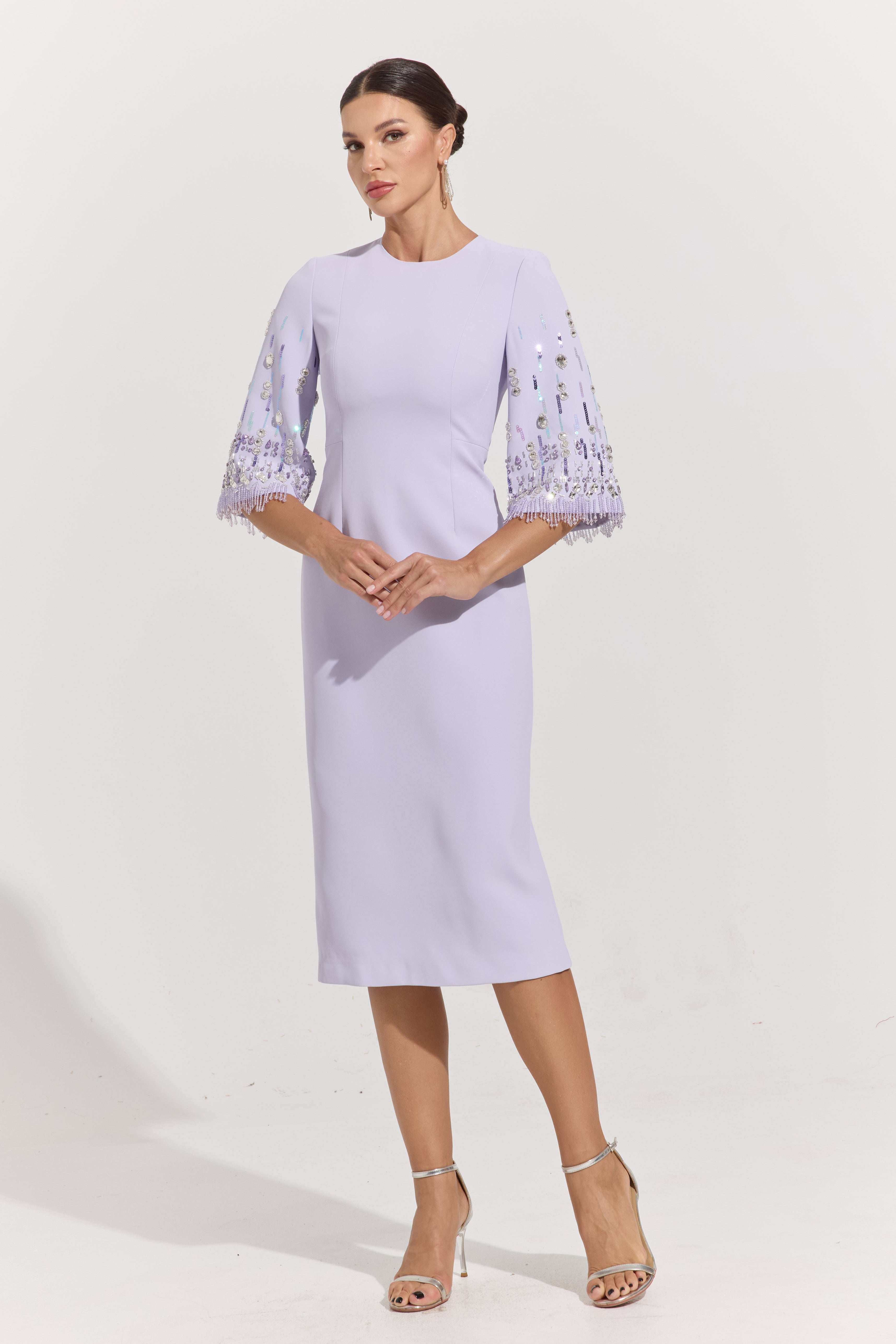 Belva Lavender Lumière Midi Dress
