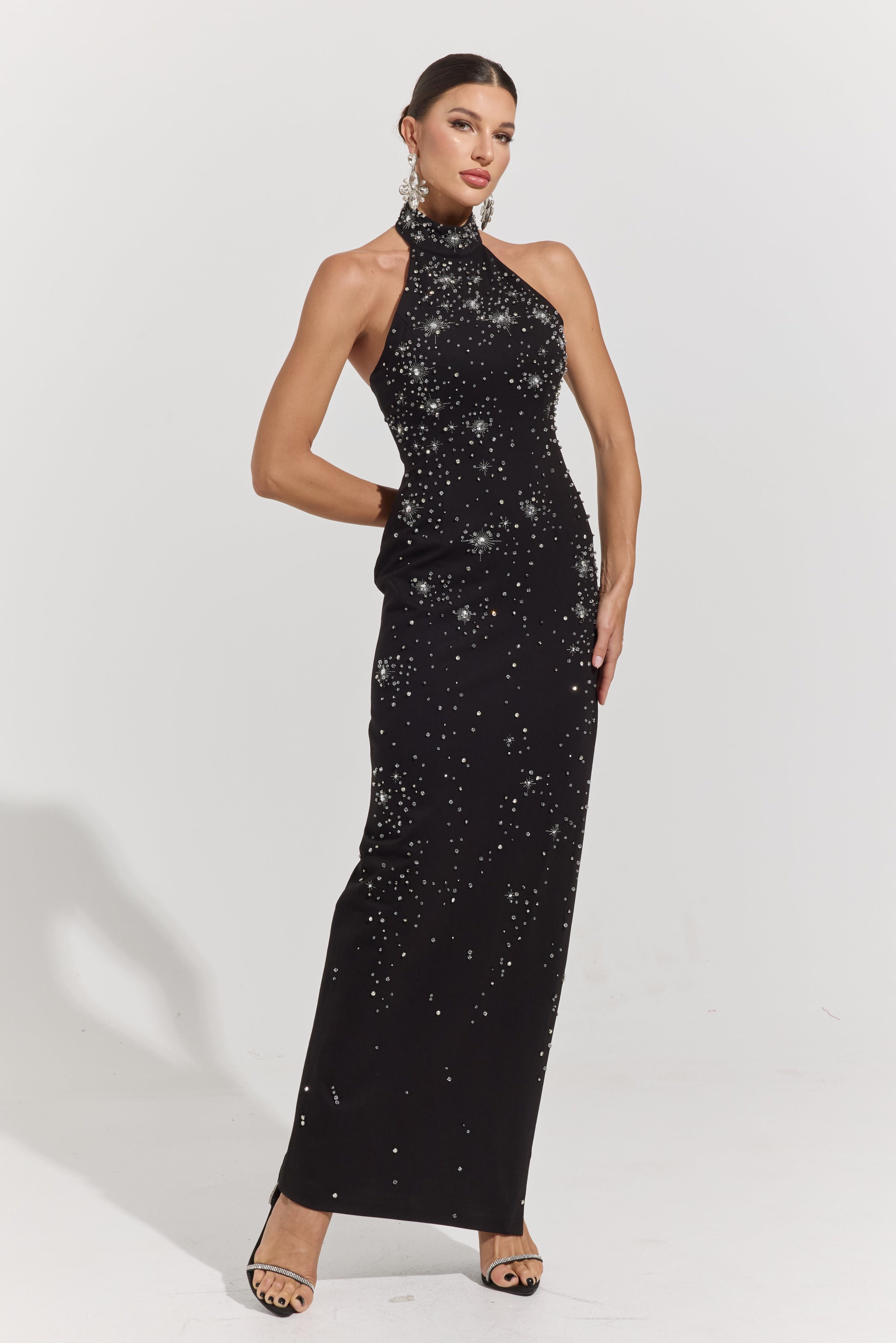 Bexley Stardust Halter Maxi Dress