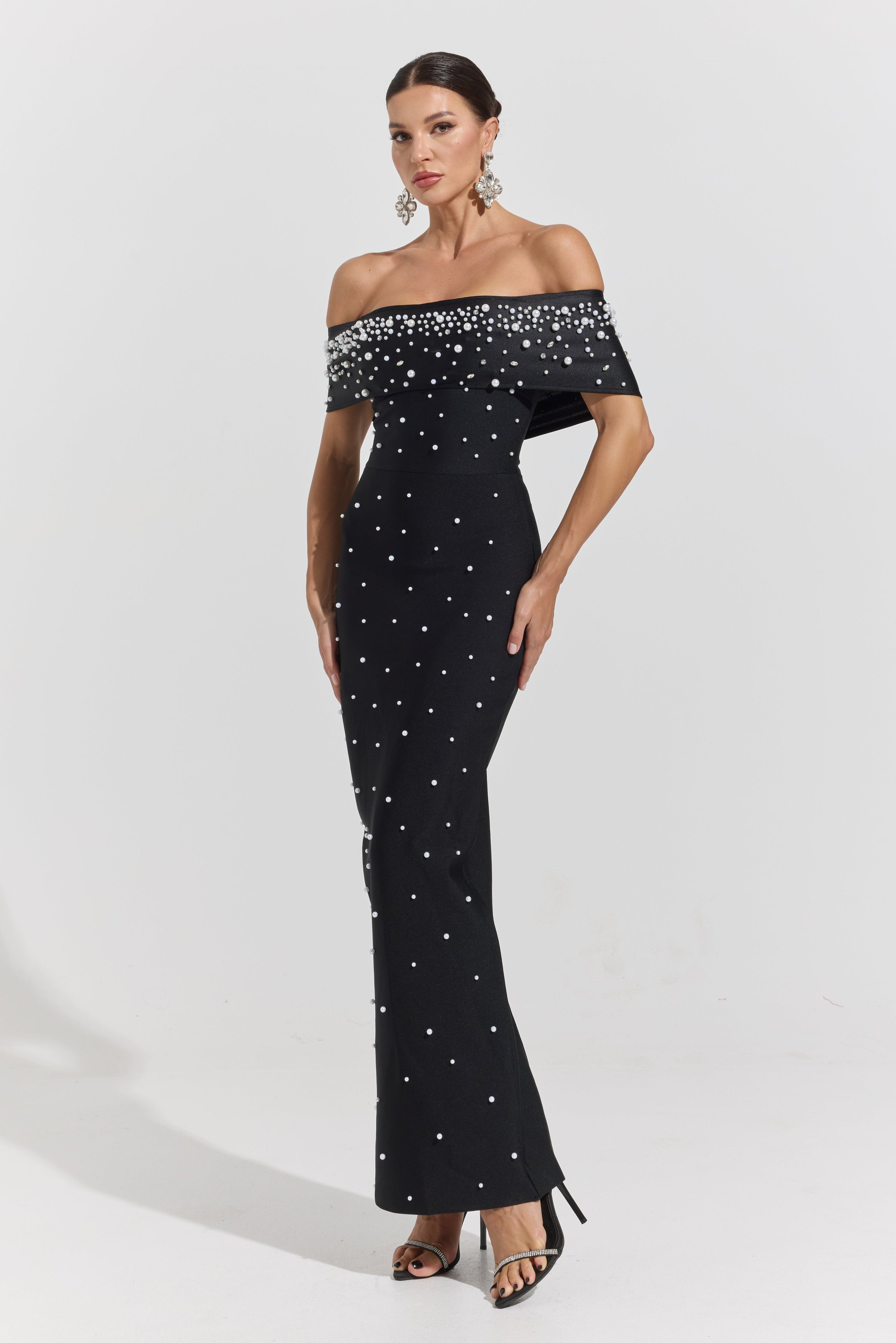 JemimaPearl Off-Shoulder Maxi Dress