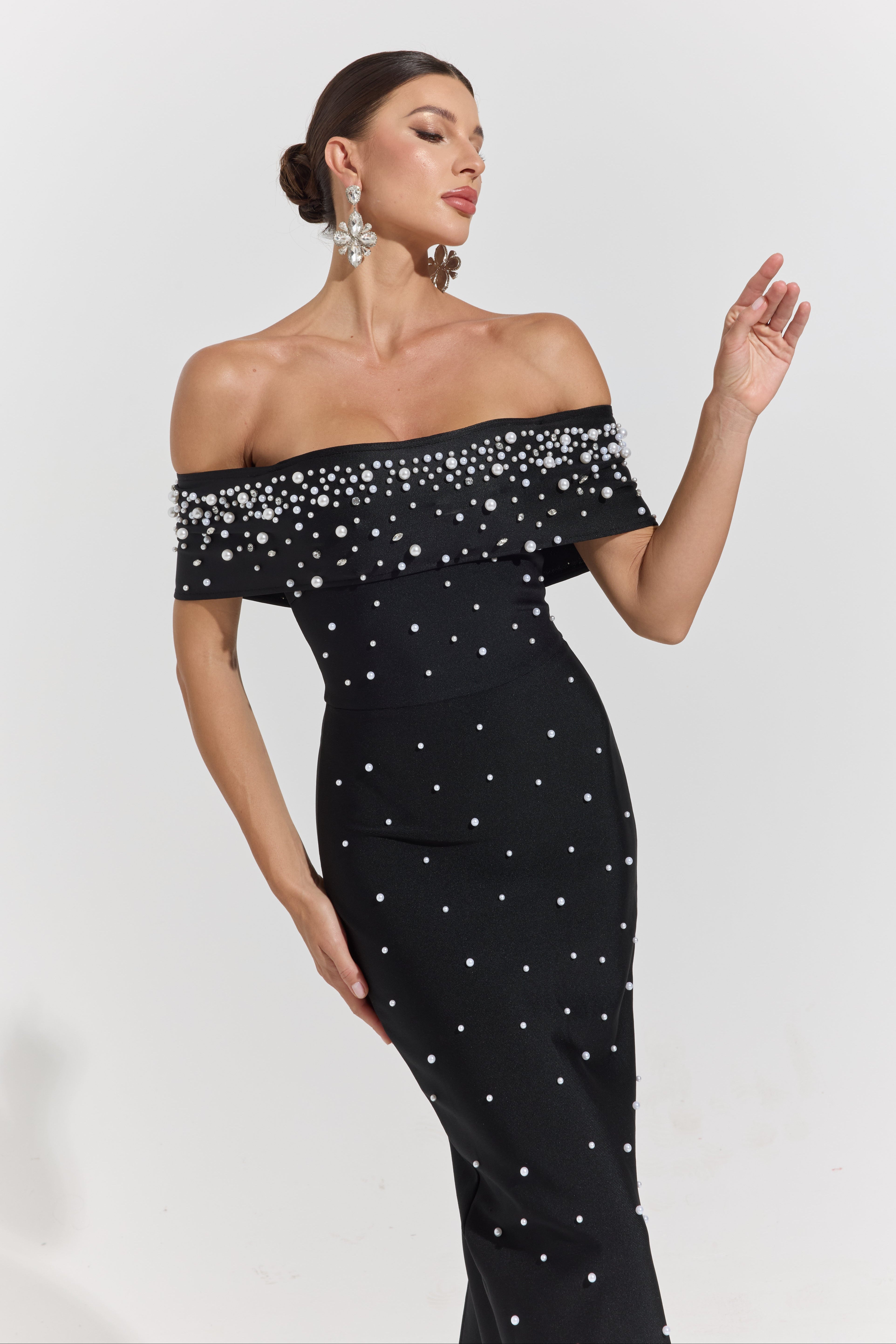 JemimaPearl Off-Shoulder Maxi Dress