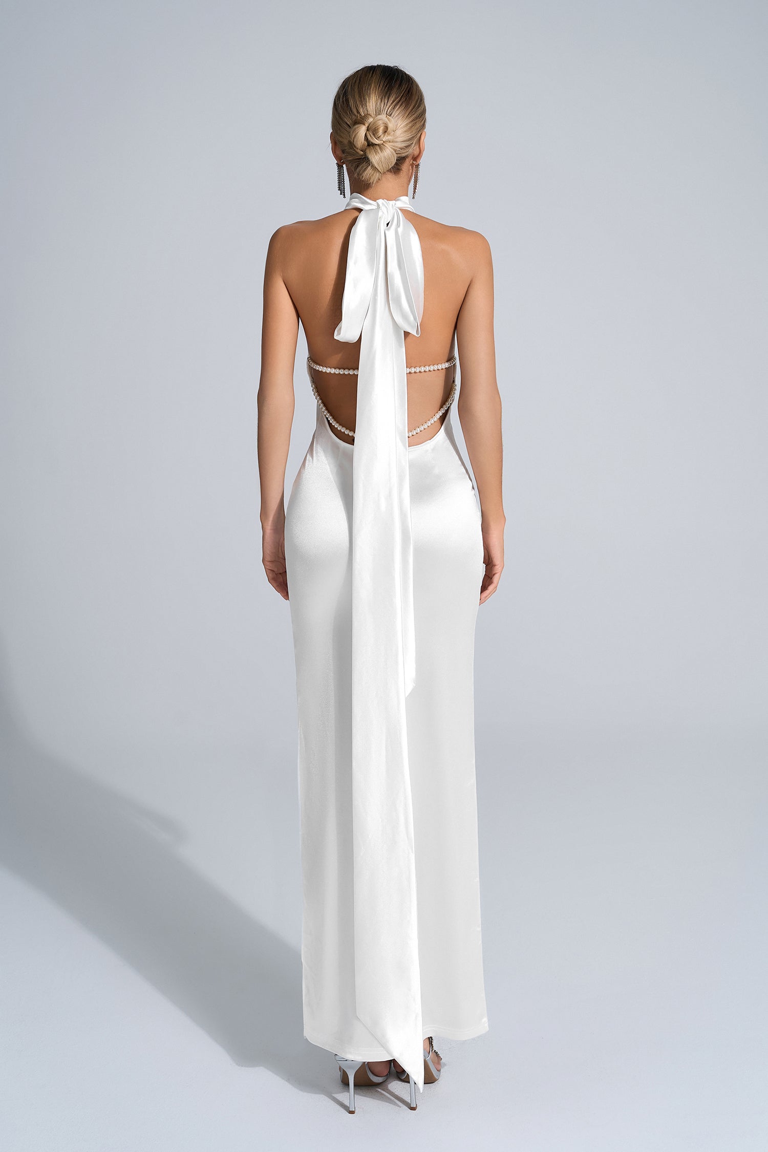 Harley Halter Neck Satin Maxi dress