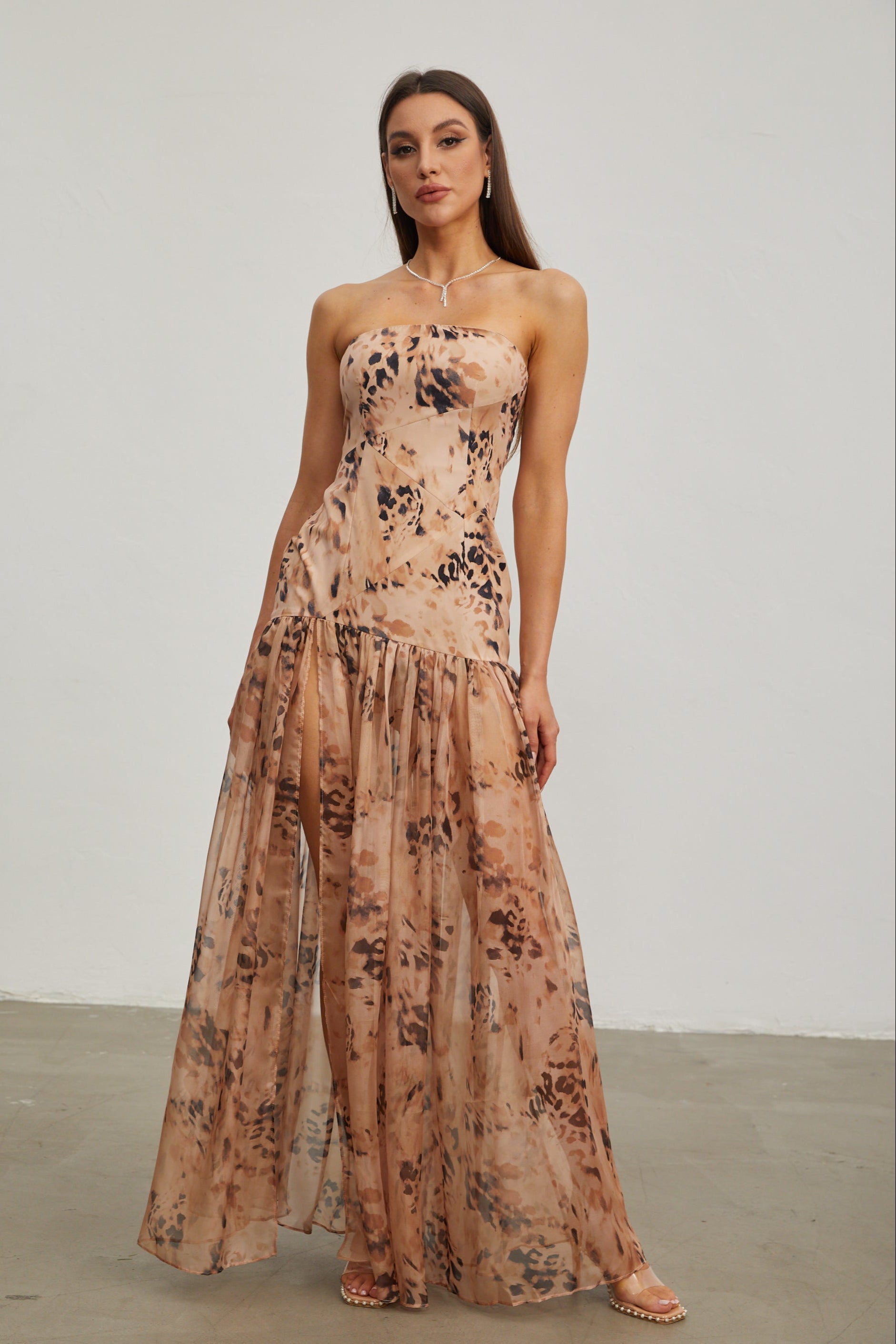 Lavande Earthen Allure Strapless Maxi Dress