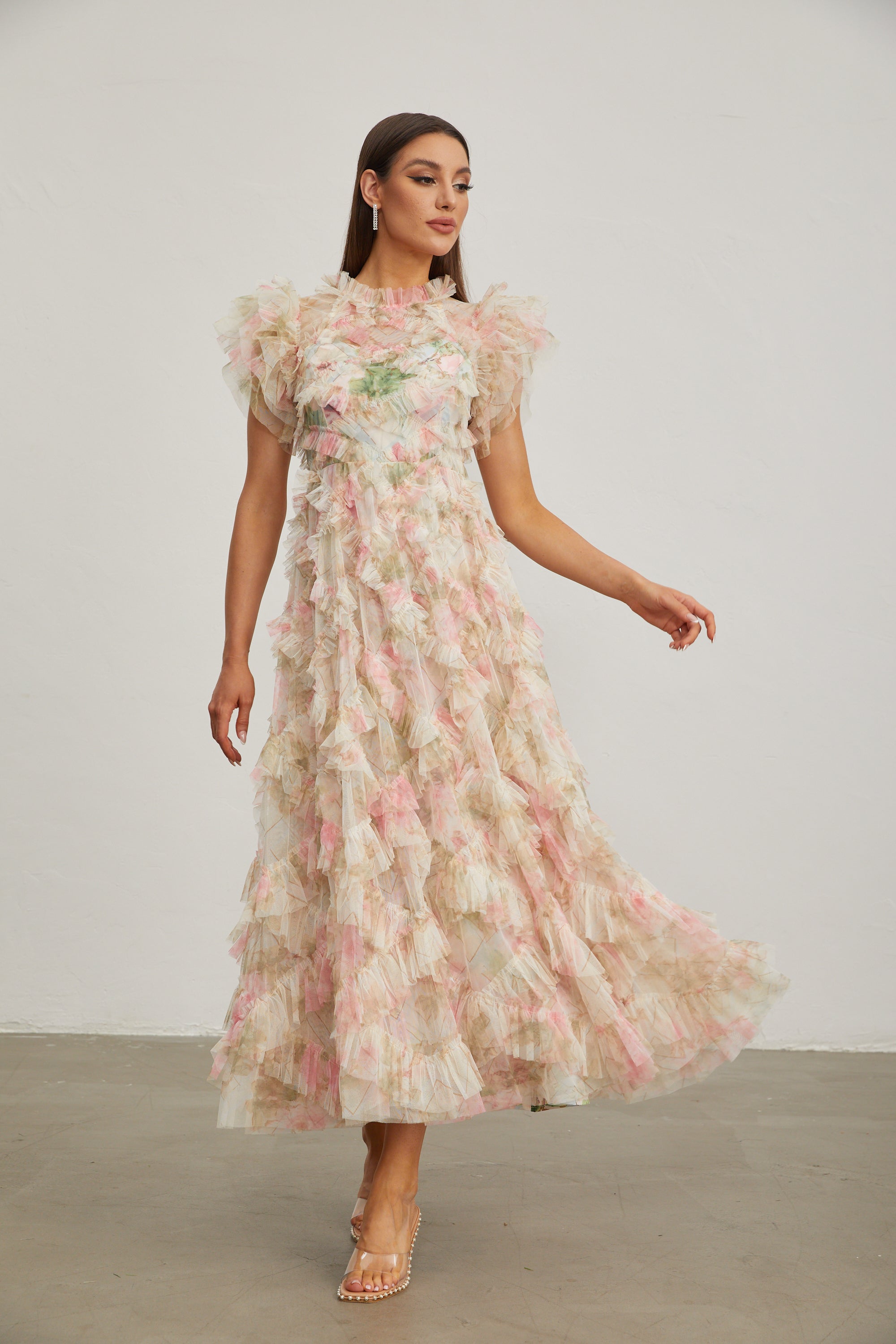 Roxane Blossom Ruffle Maxi Dress