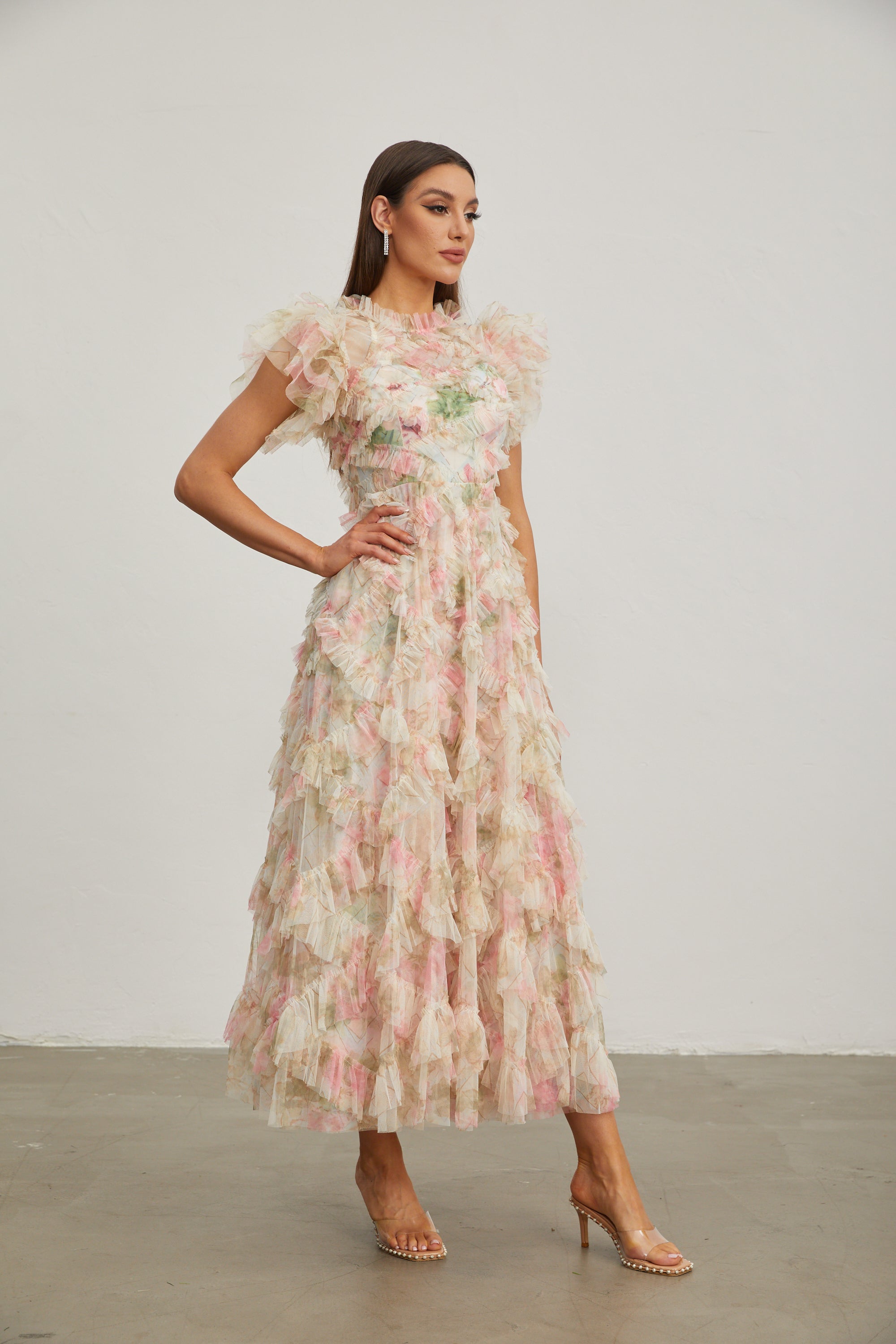 Roxane Blossom Ruffle Maxi Dress