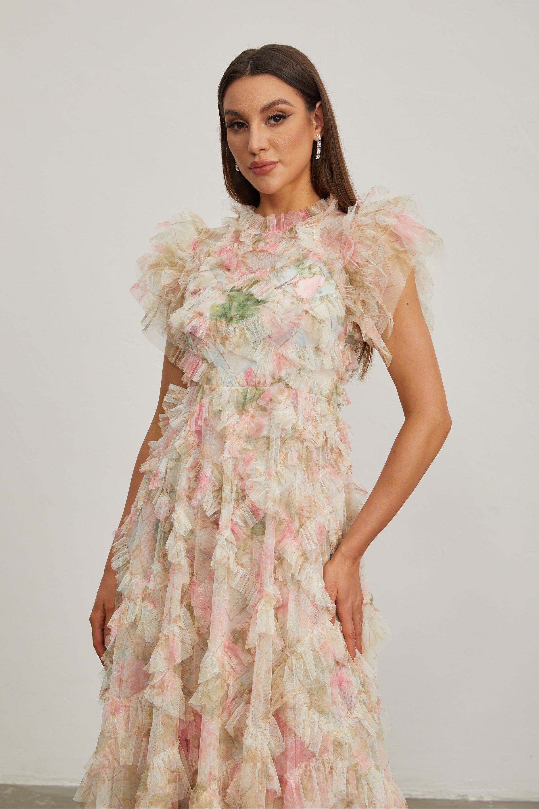 Roxane Blossom Ruffle Maxi Dress