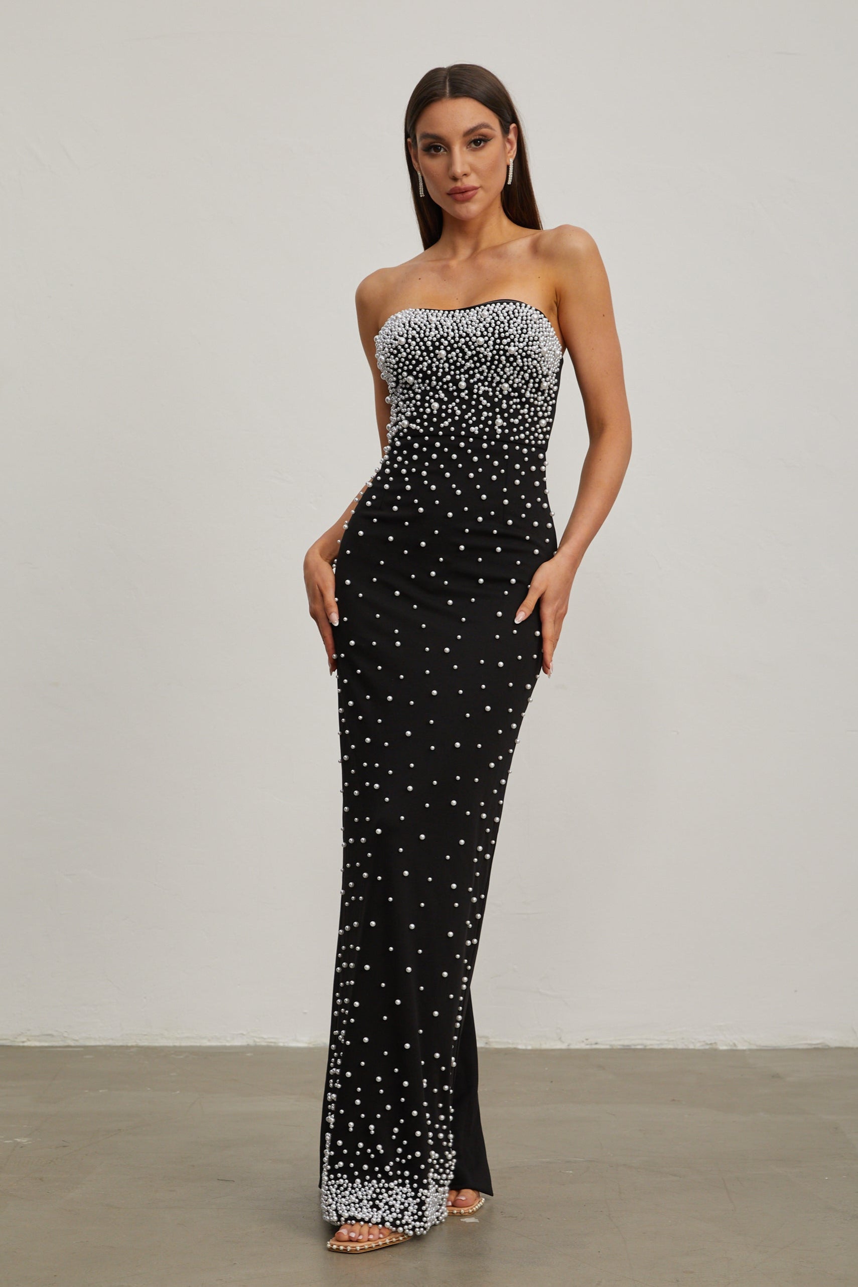 Venus Celeste Midnight Pearl Maxi Dress - Black / XS Venus Celeste Midnight Pearl Maxi Dress - Black / XS