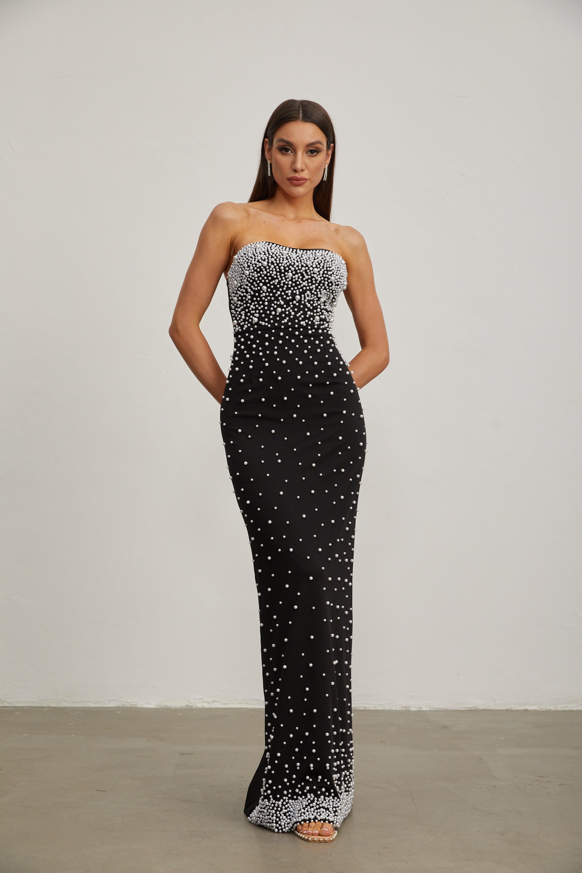 Venus Celeste Midnight Pearl Maxi Dress