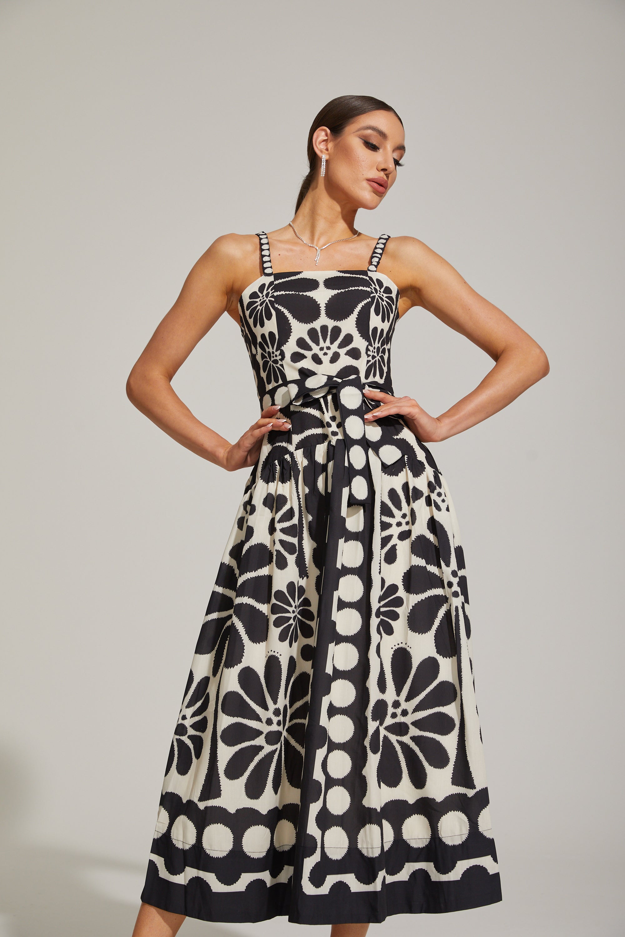 Briony Monét Floral Mosaic Midi Dress