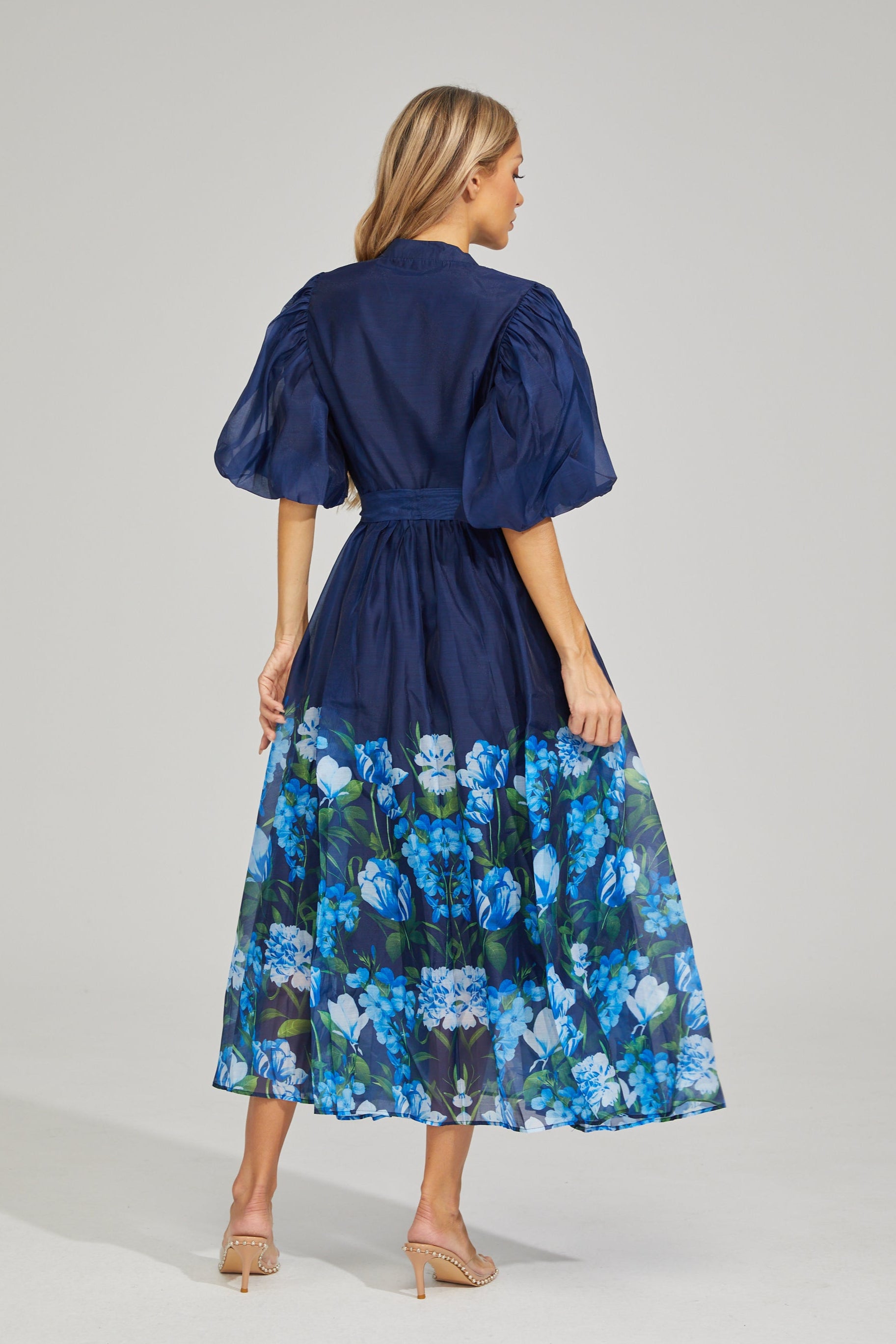 Laurine Bloom Button-Down Maxi Dress