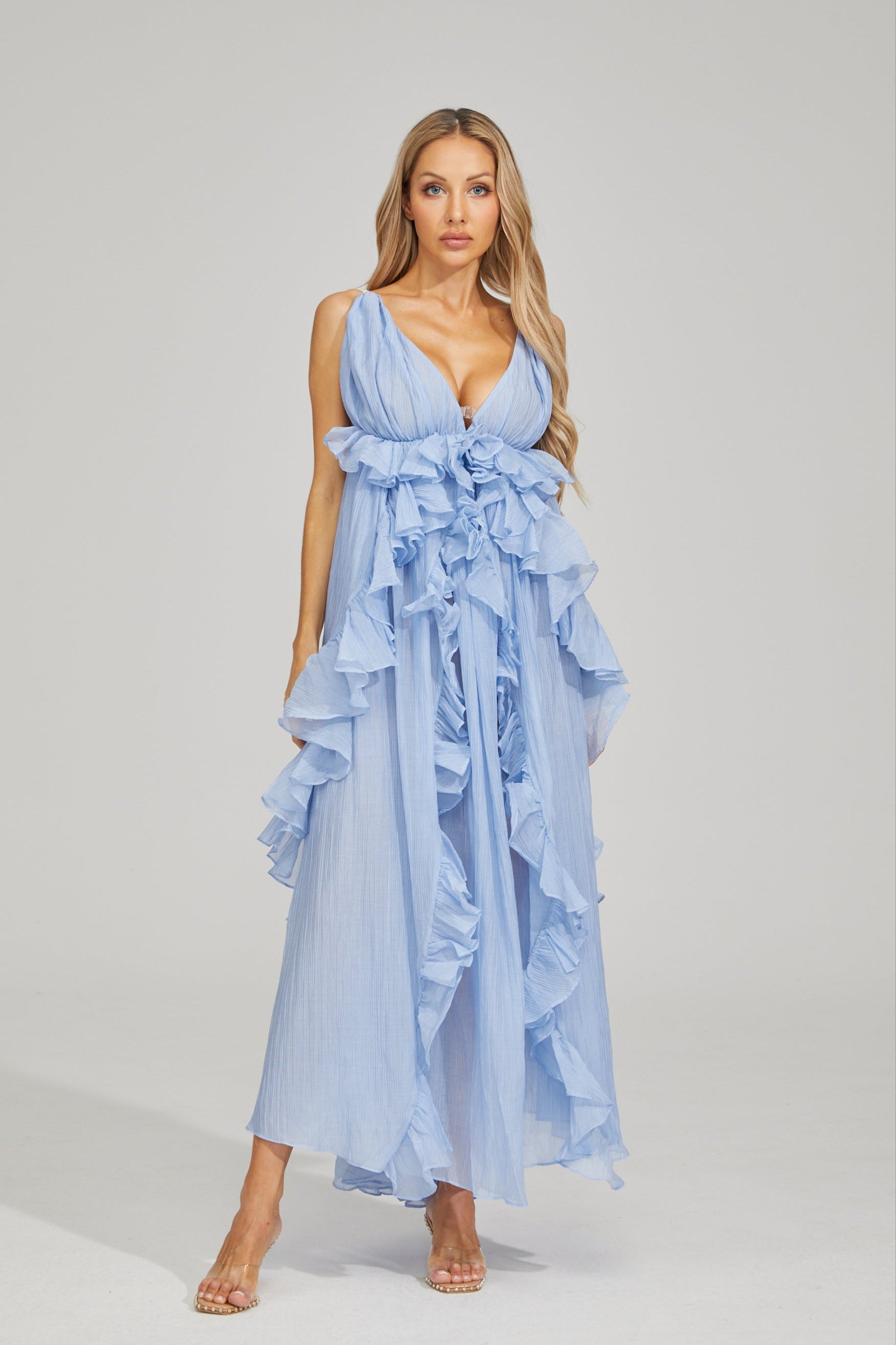 Samantha Breeze Ruffle Maxi Dress