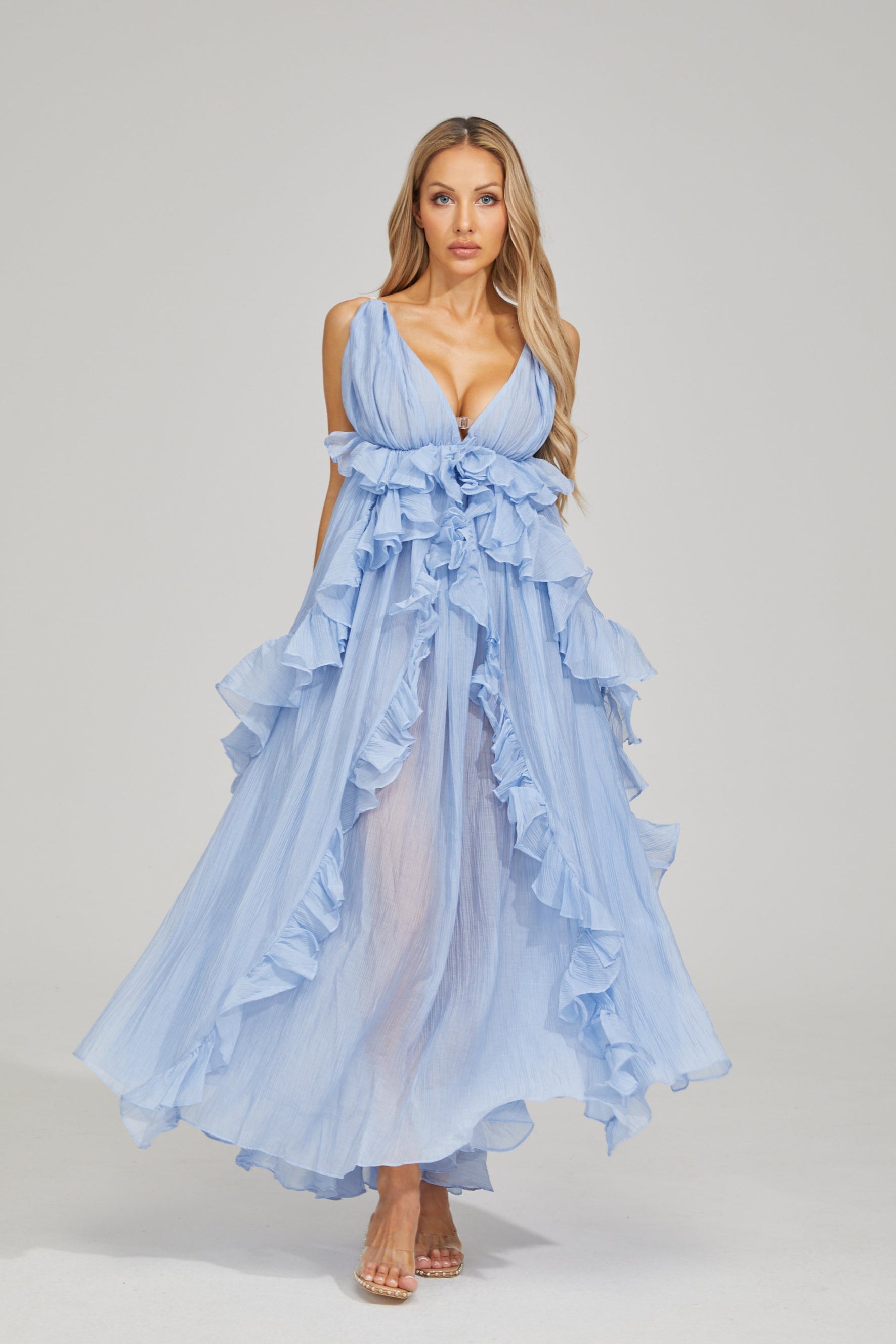 Samantha Breeze Ruffle Maxi Dress
