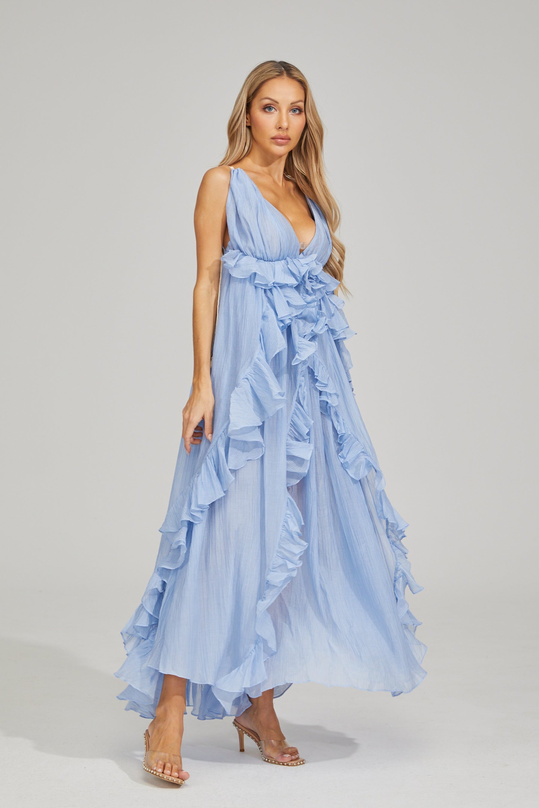 Samantha Breeze Ruffle Maxi Dress