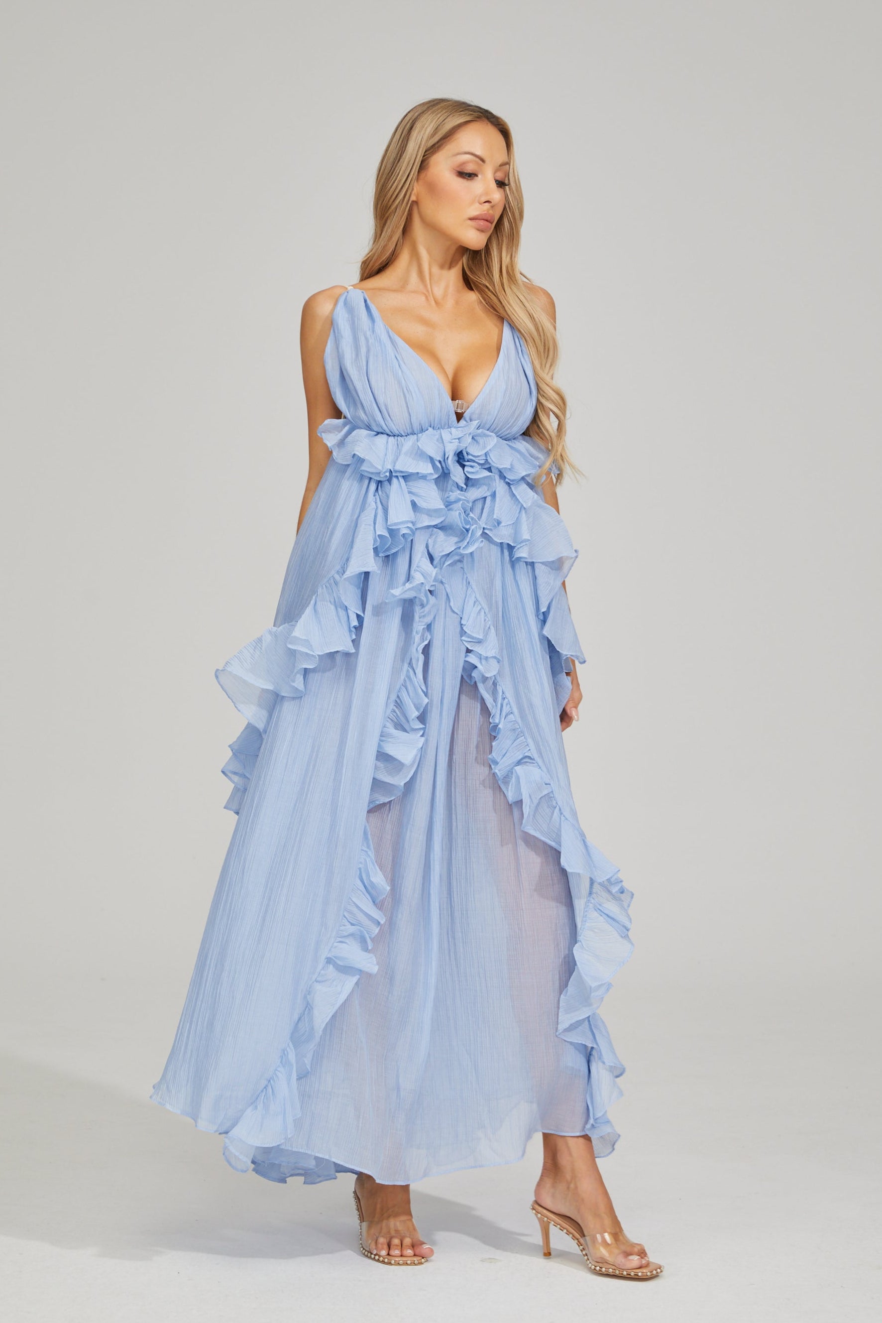 Samantha Breeze Ruffle Maxi Dress