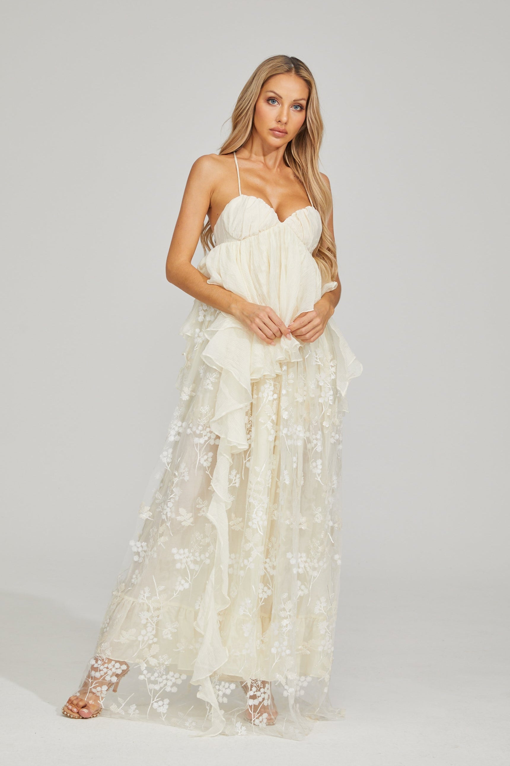 Sylvie Fleur Lace Maxi Dress
