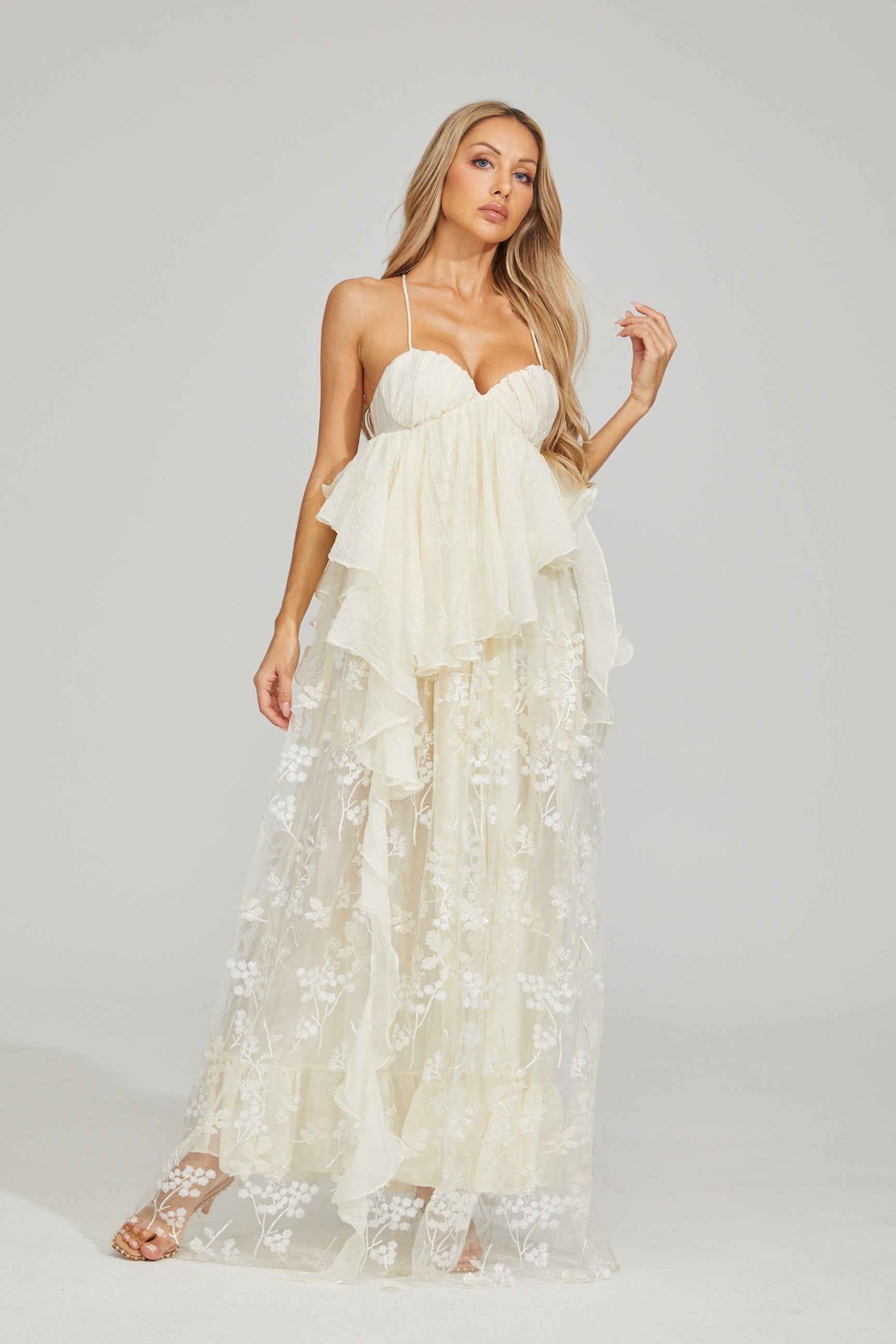 Sylvie Fleur Lace Maxi Dress