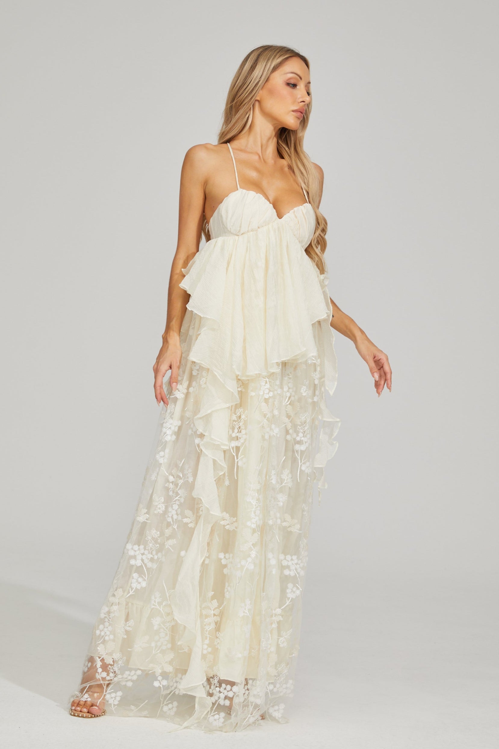 Sylvie Fleur Lace Maxi Dress