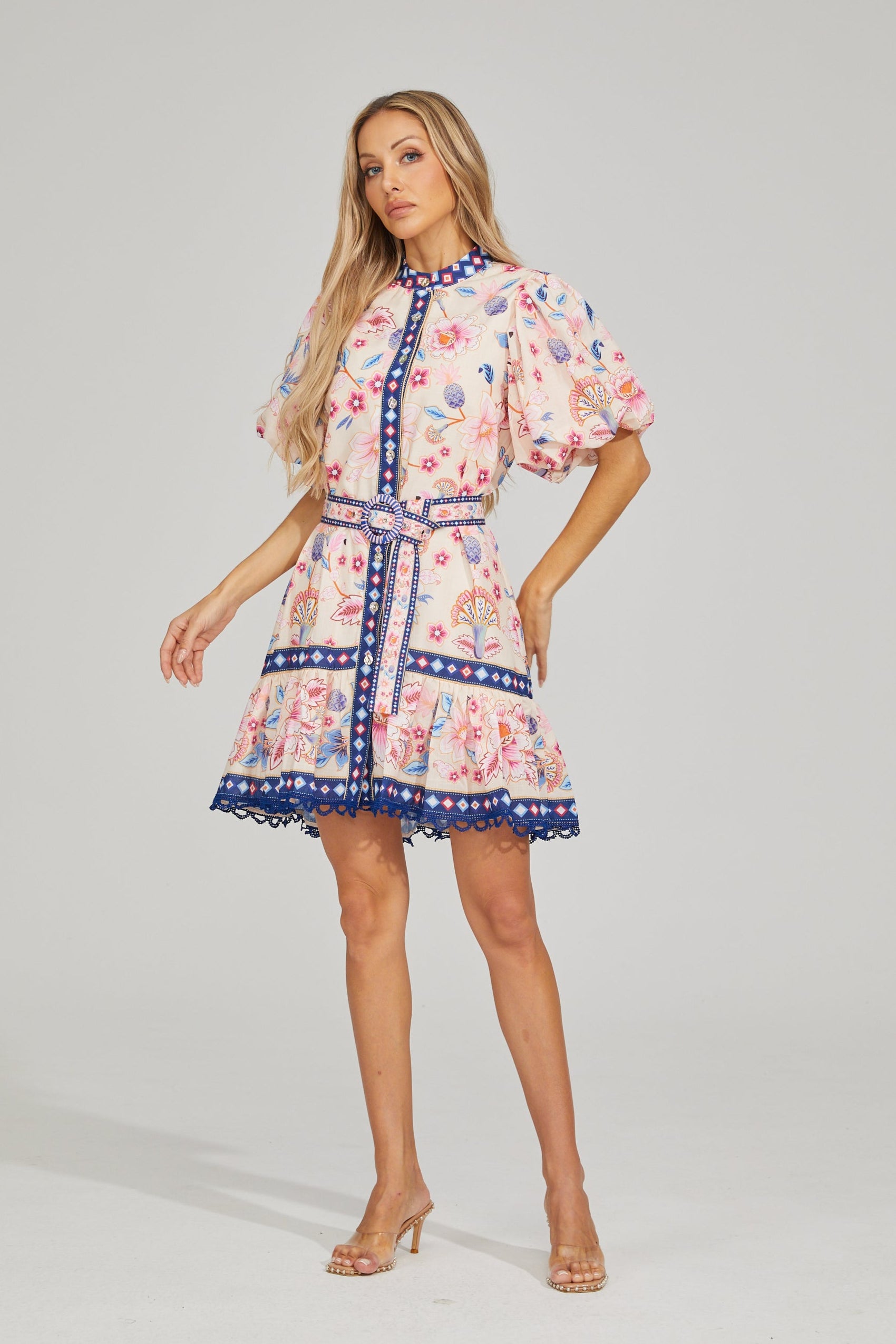 Darya Floral Embroidered Mini Dress
