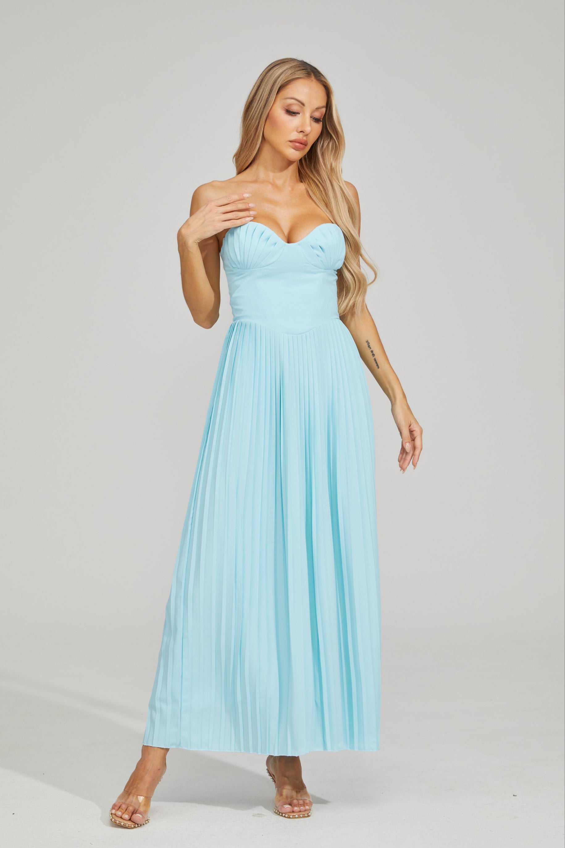 Georgia Breeze Pleated Maxi Dress