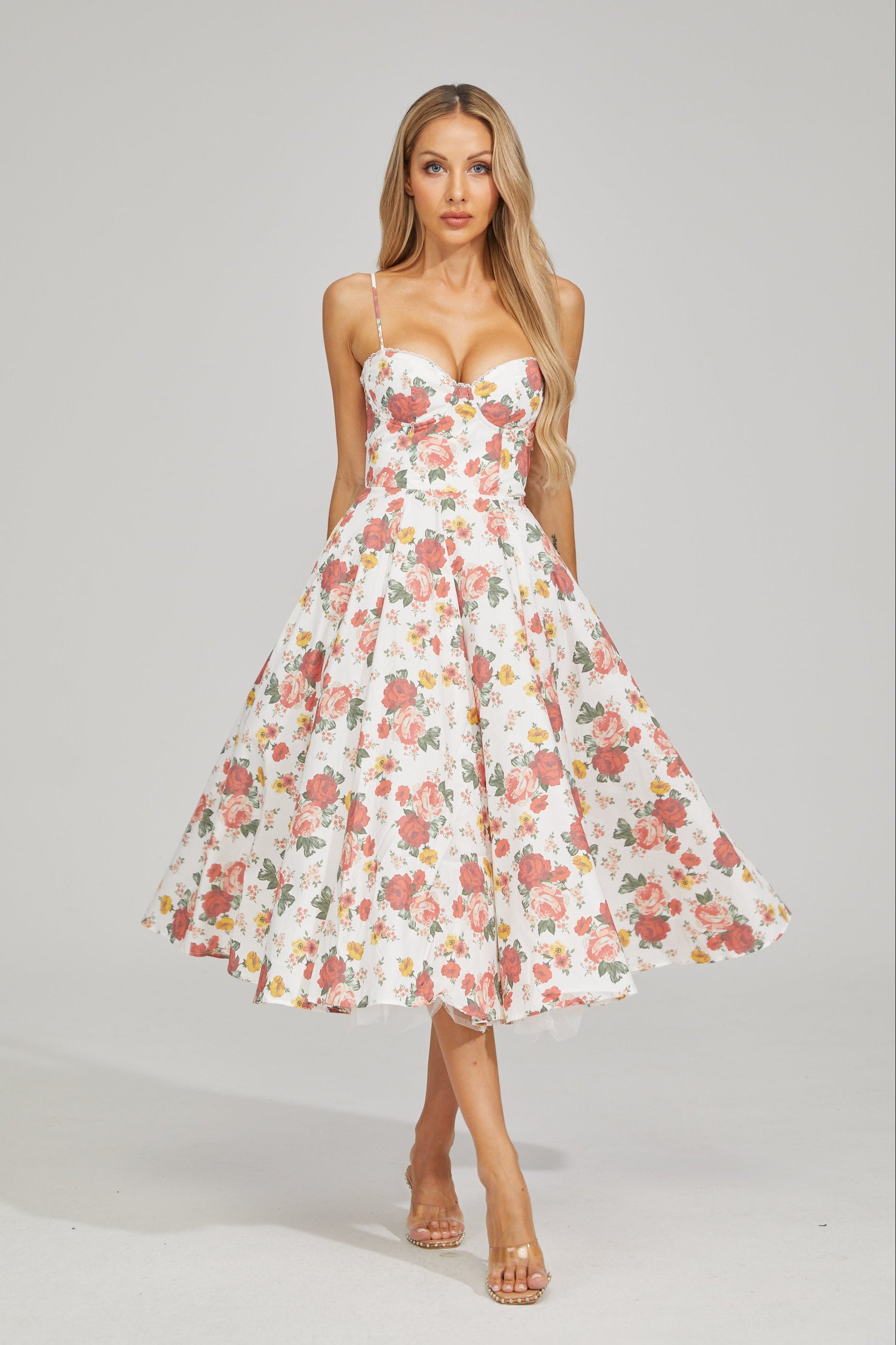 Mirabelle Rose Garden Midi Dress