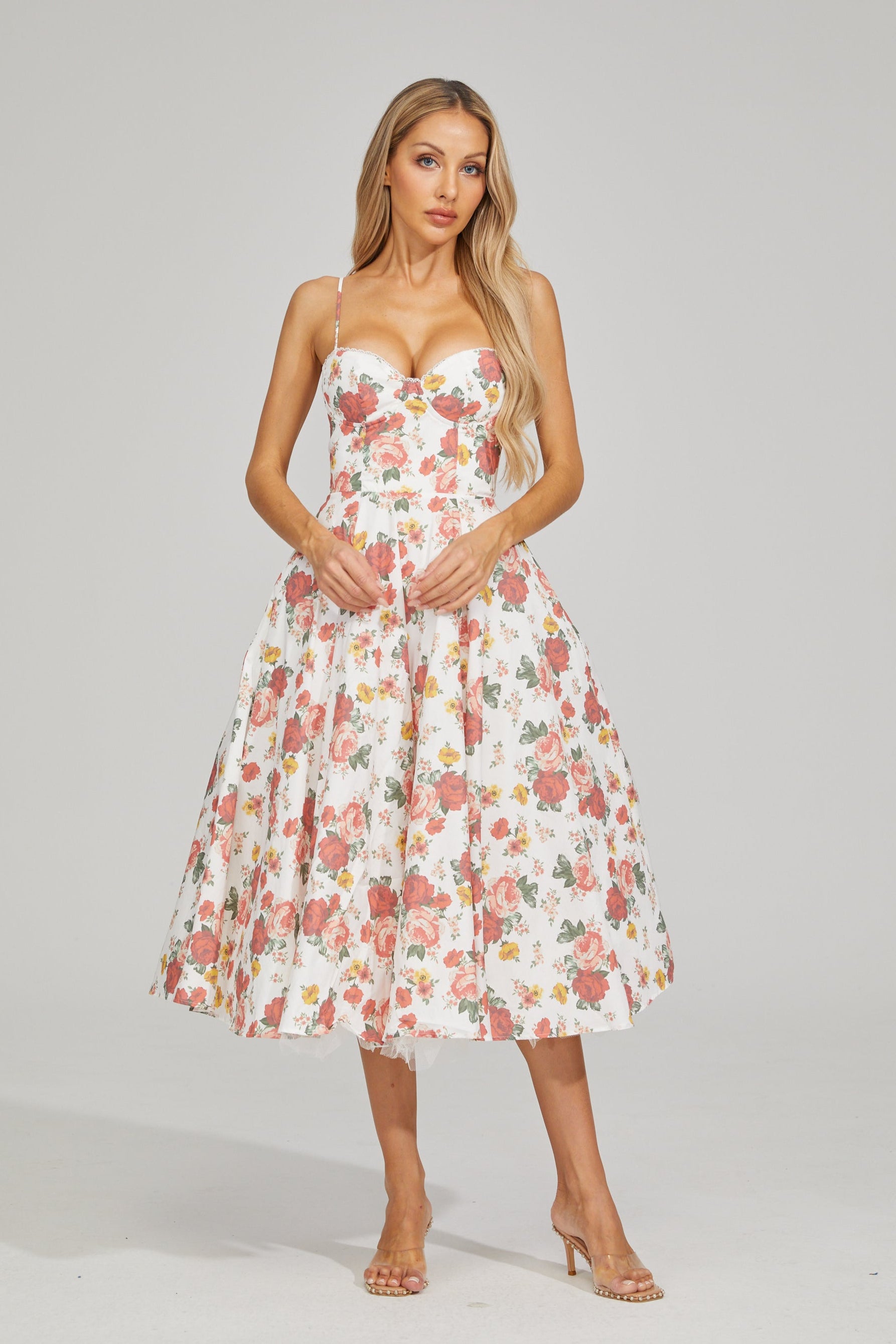 Mirabelle Rose Garden Midi Dress