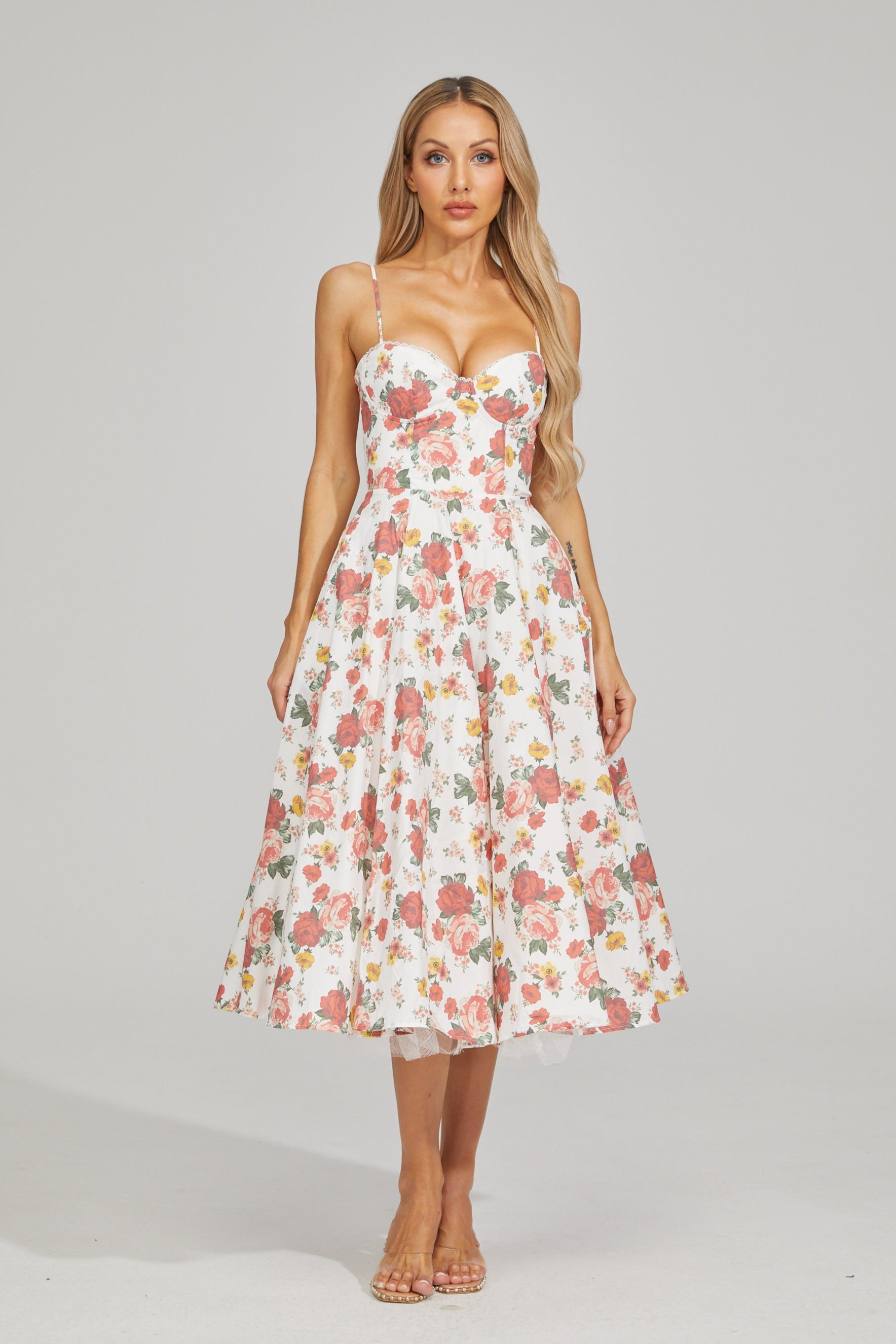 Mirabelle Rose Garden Midi Dress