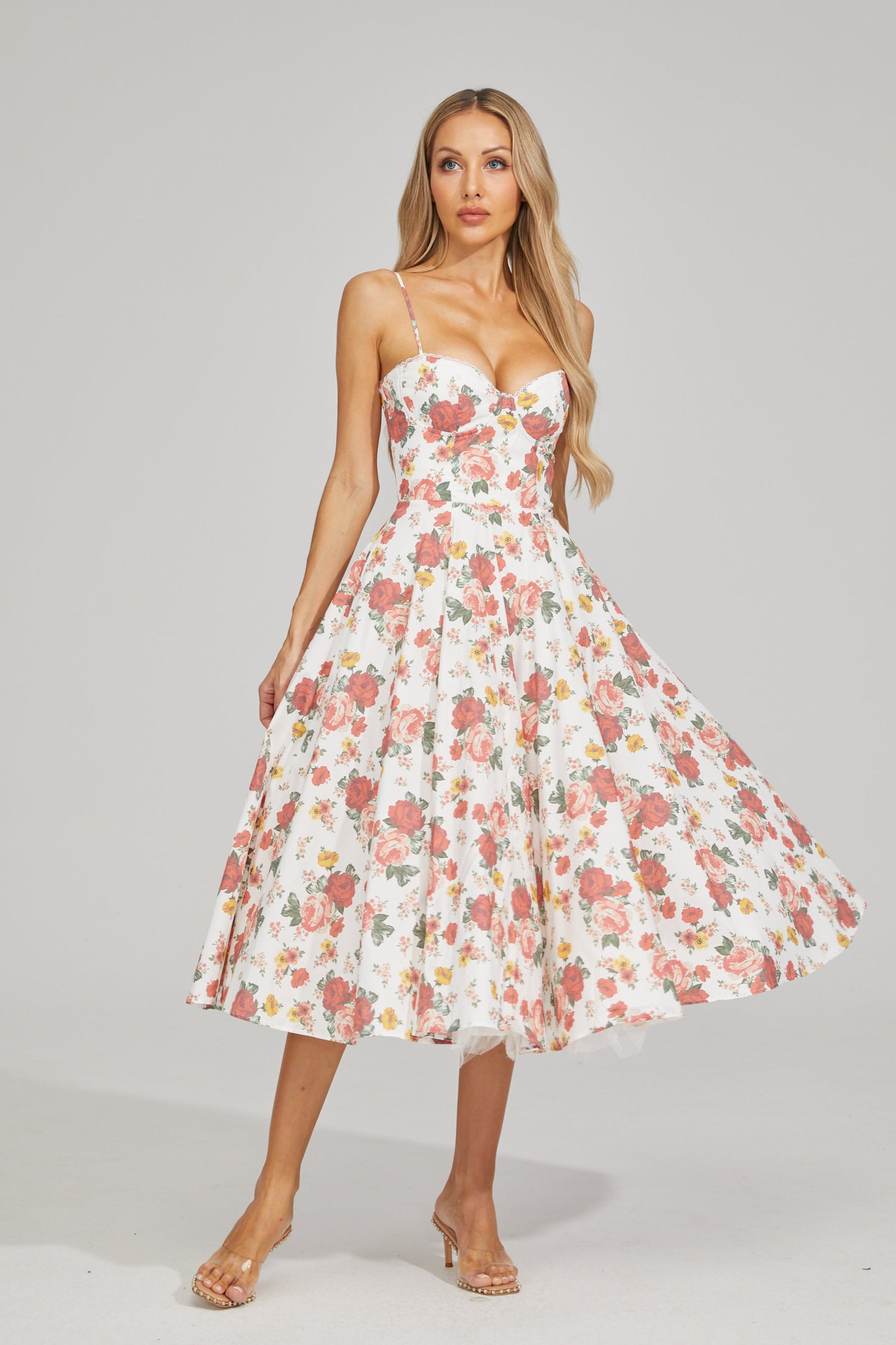 Mirabelle Rose Garden Midi Dress