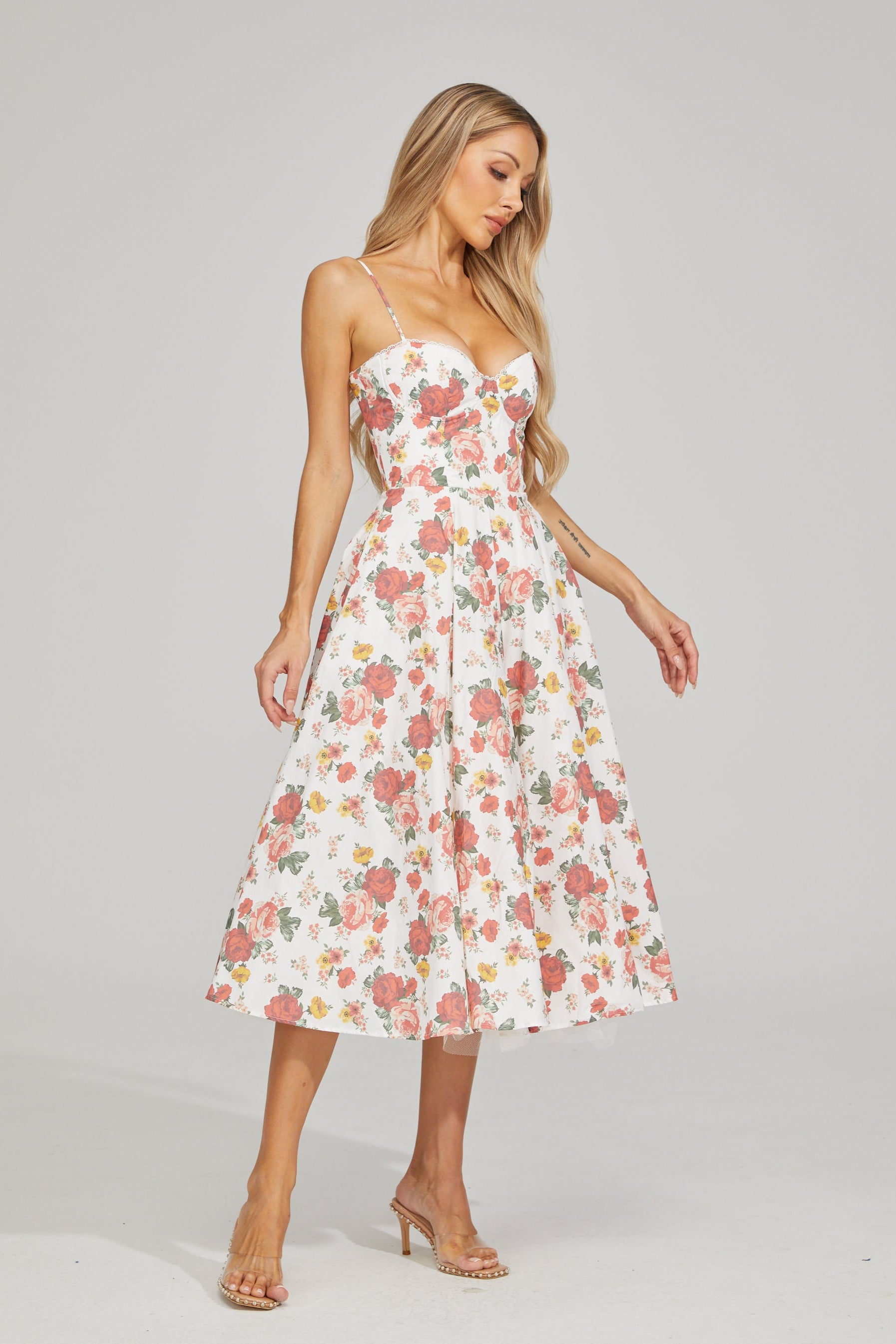 Mirabelle Rose Garden Midi Dress