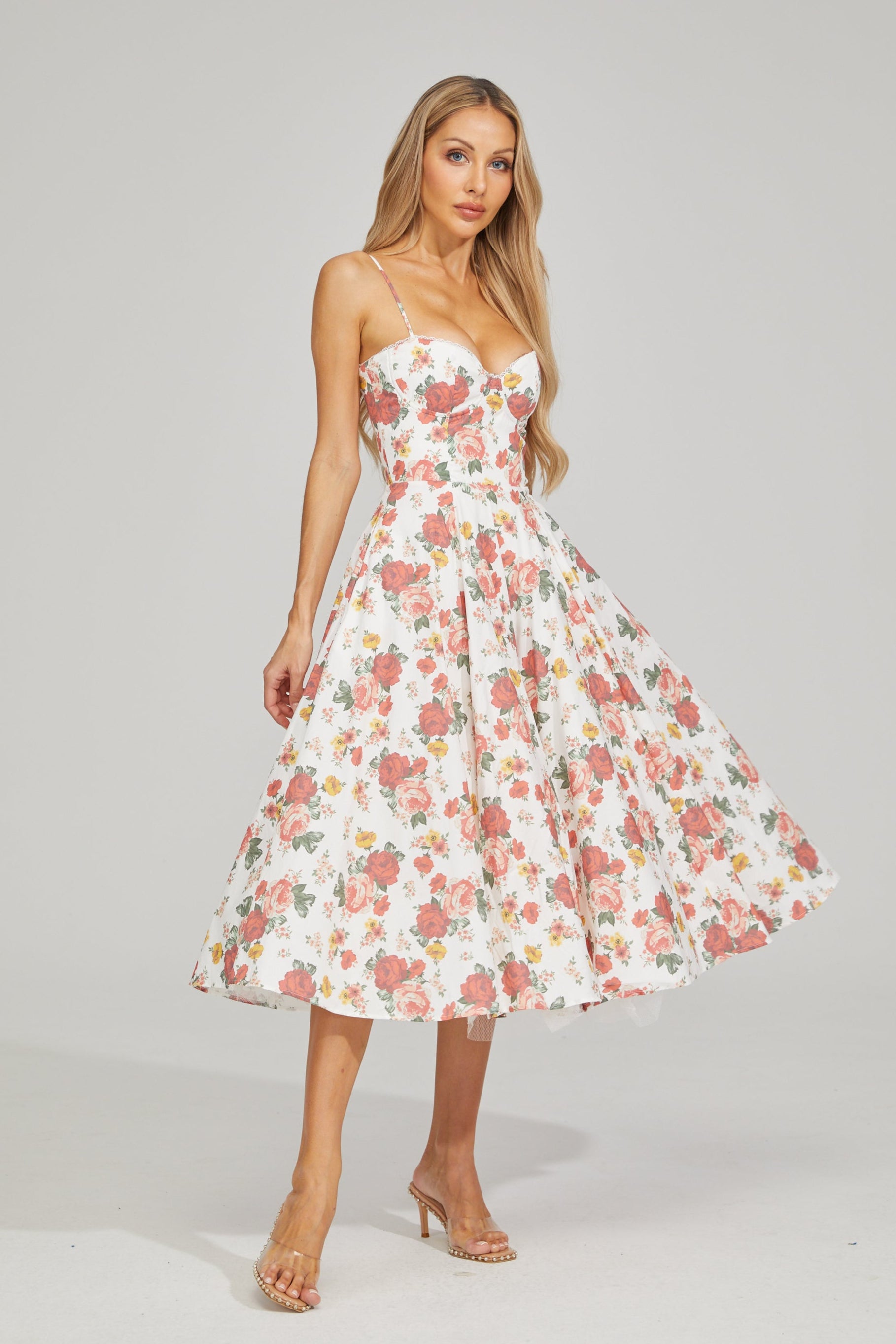 Mirabelle Rose Garden Midi Dress