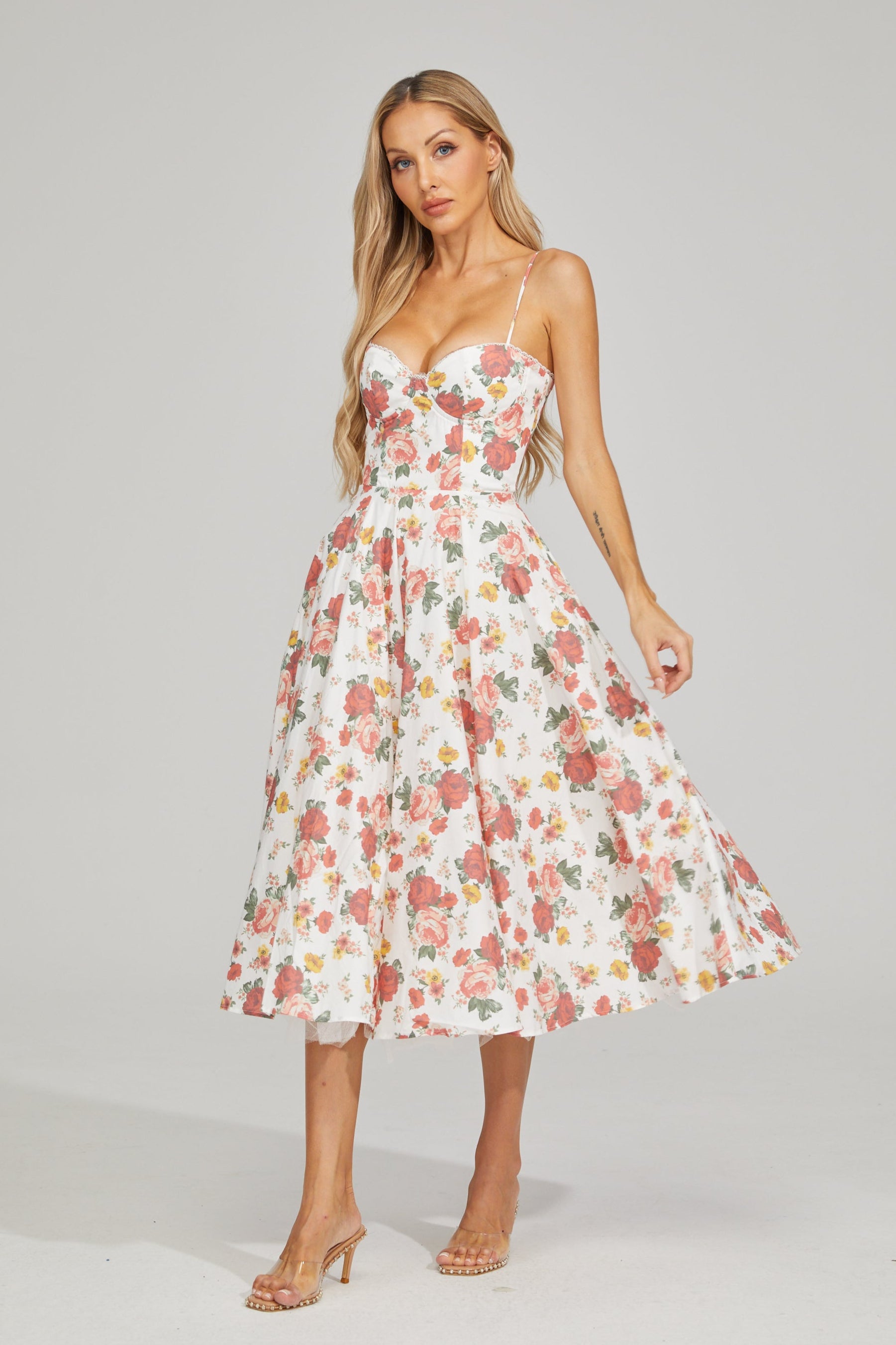 Mirabelle Rose Garden Midi Dress