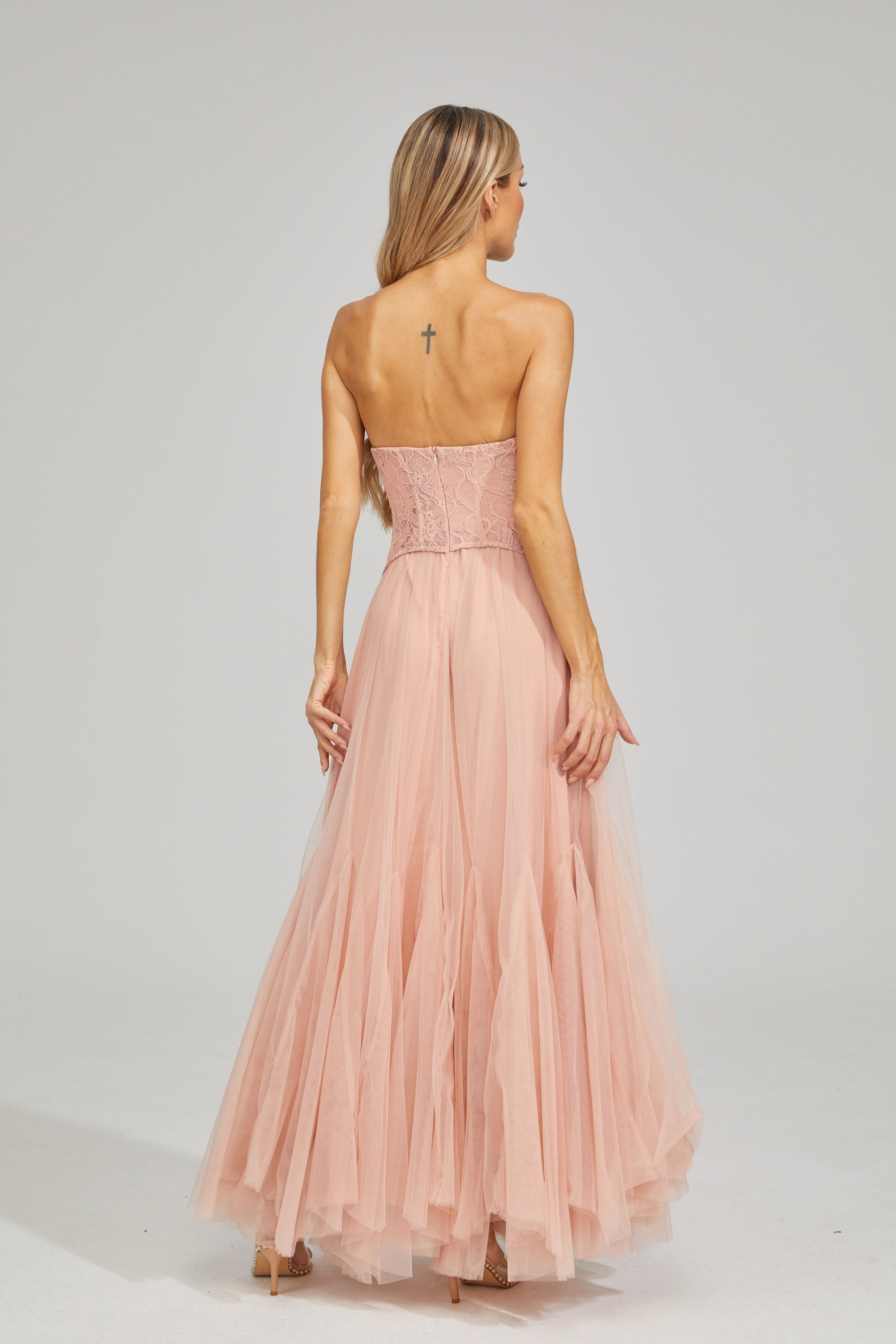 Freya Lace & Tulle Maxi Dress